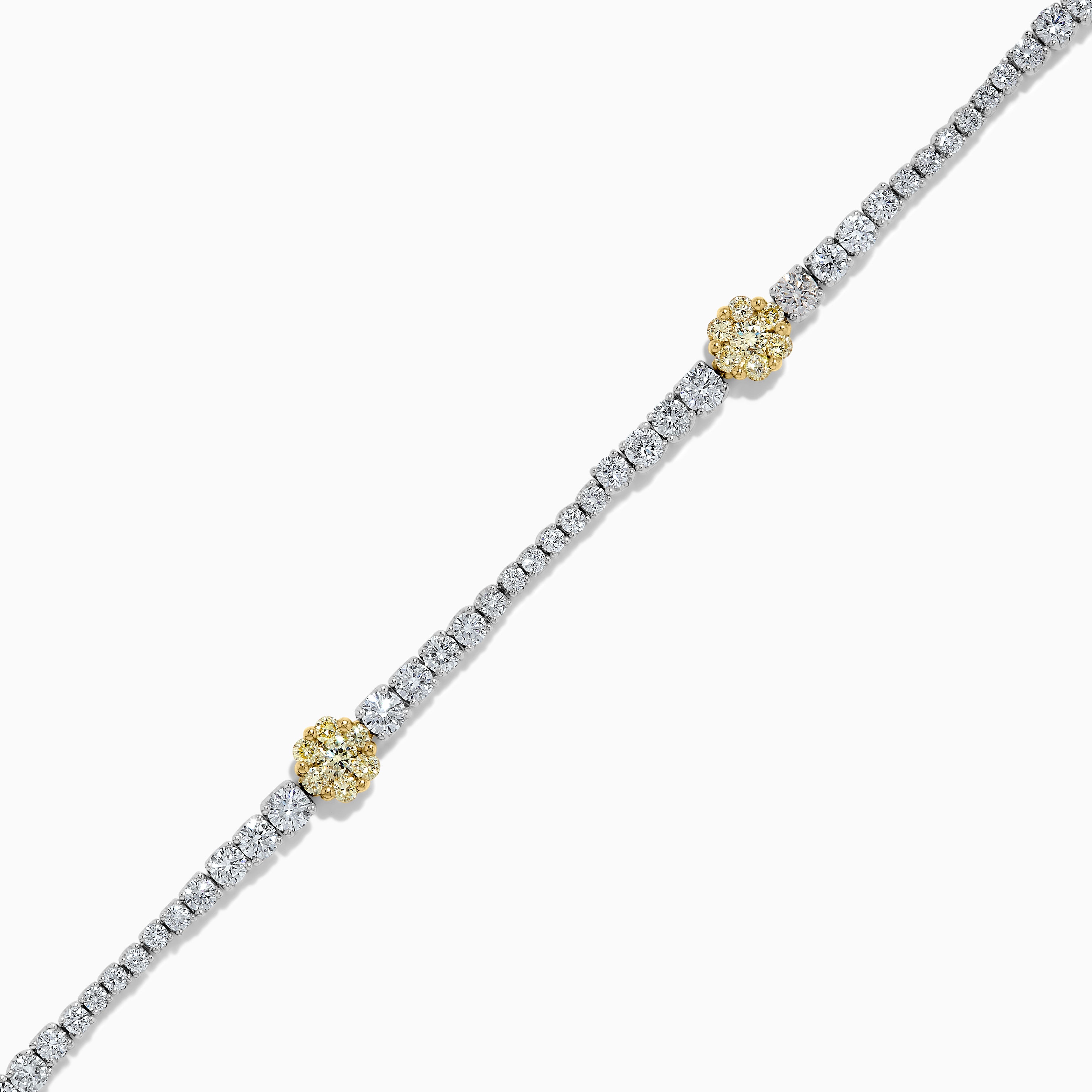 Yellow & White Diamond Floral Bracelet JB0116GP