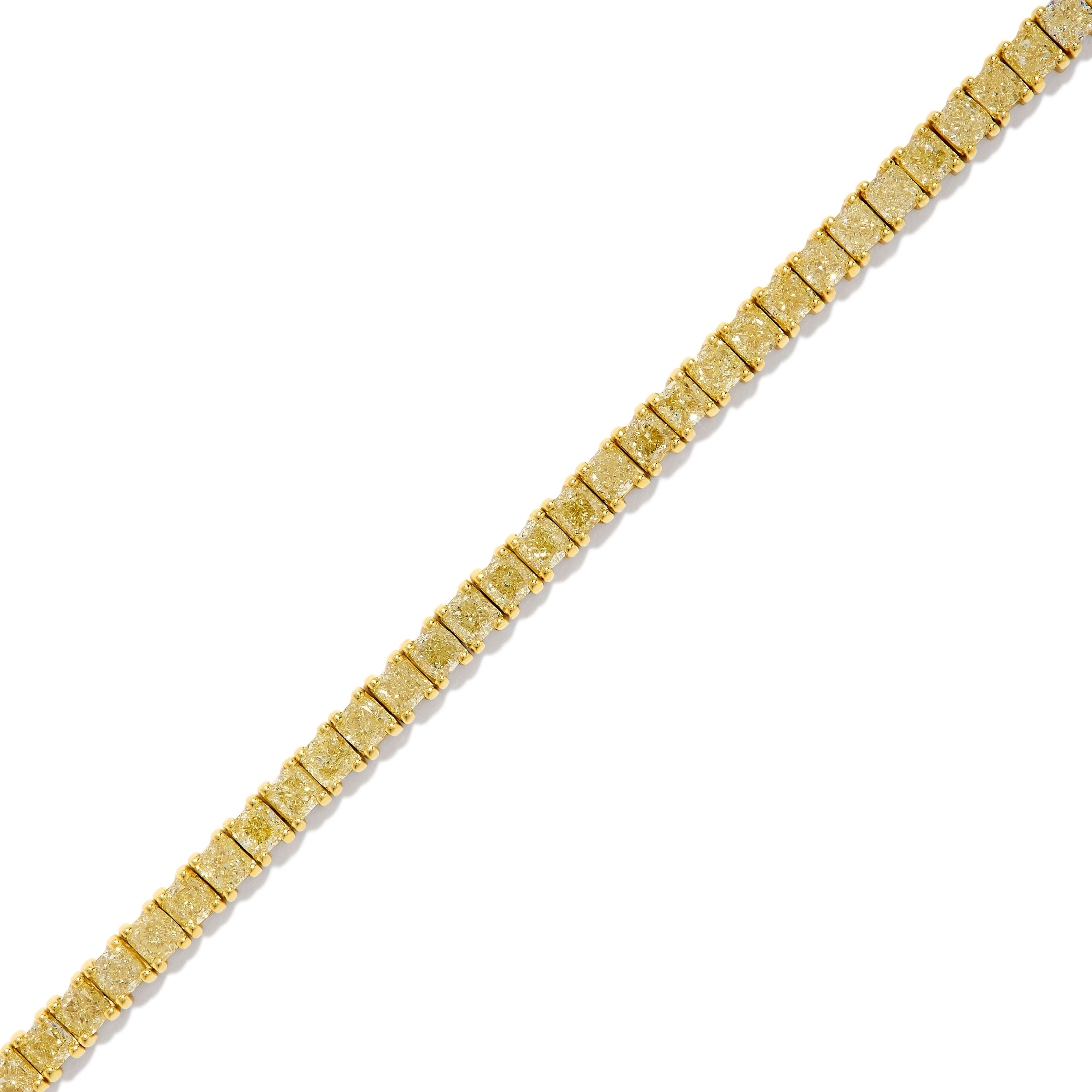 Yellow Cushion Cut Diamond Bracelet JB0193GX