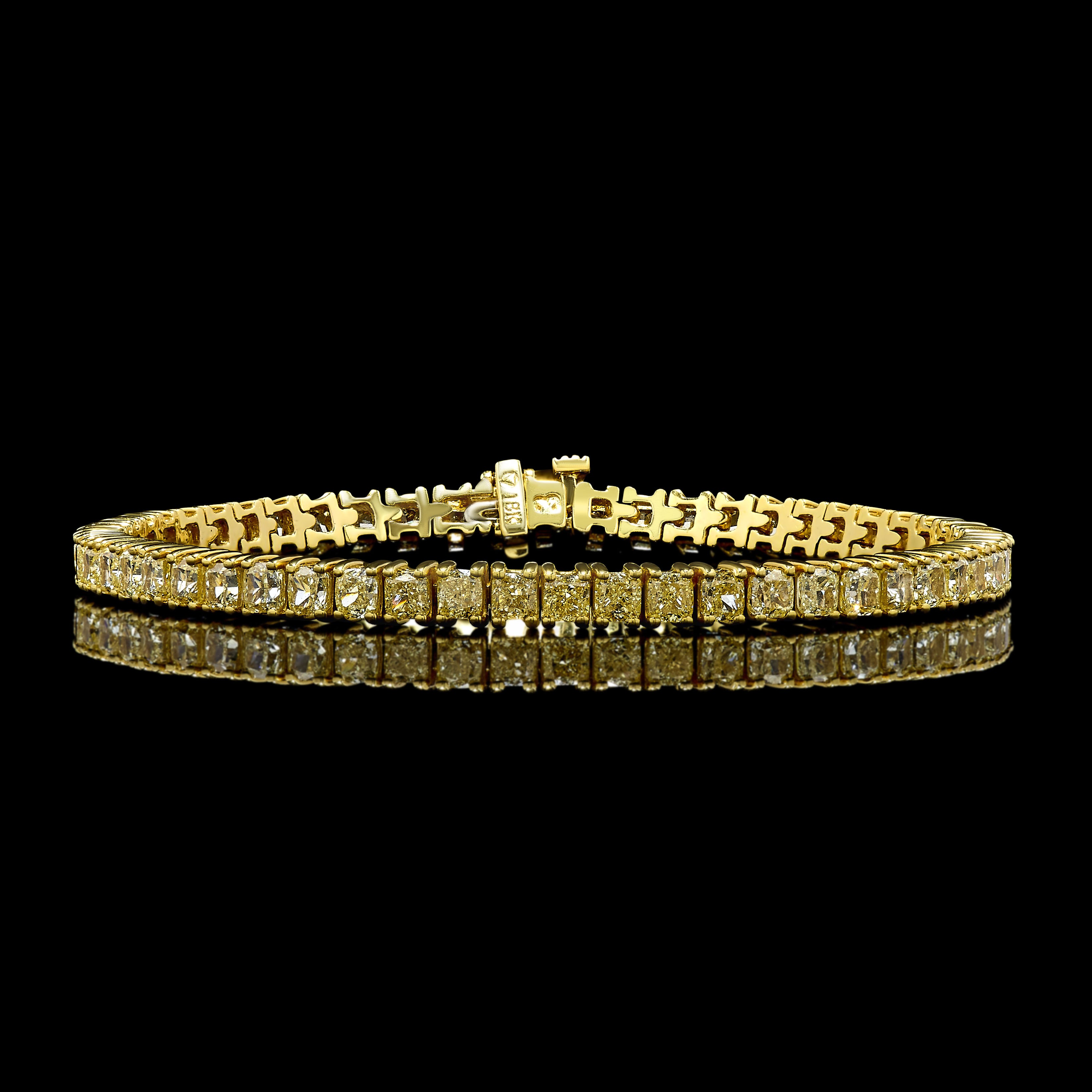 Yellow Cushion Cut Diamond Bracelet JB0193GX