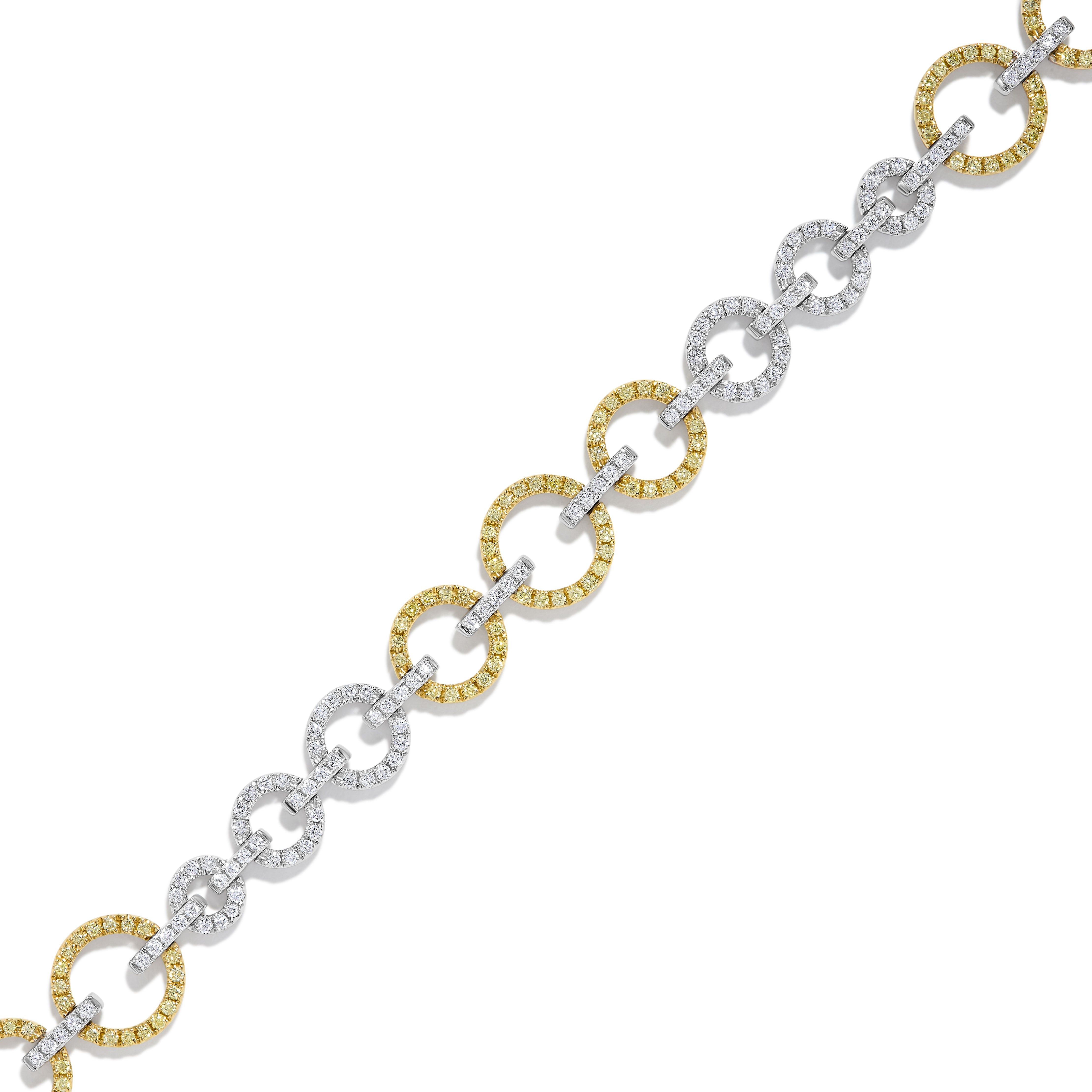 Yellow & White Round Diamond Bracelet JB0207GP