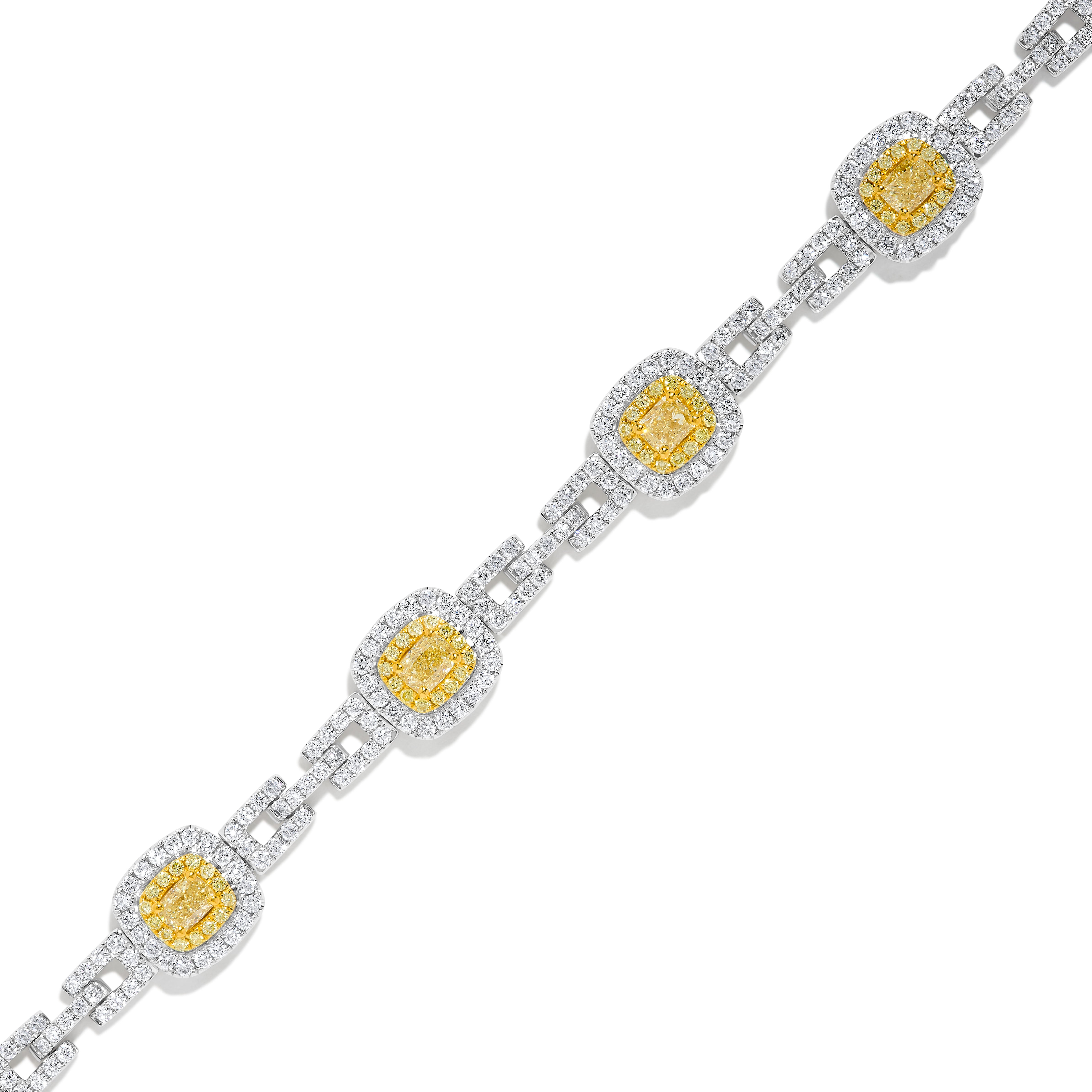 Yellow Cushion Diamond Bracelet JB0213GH