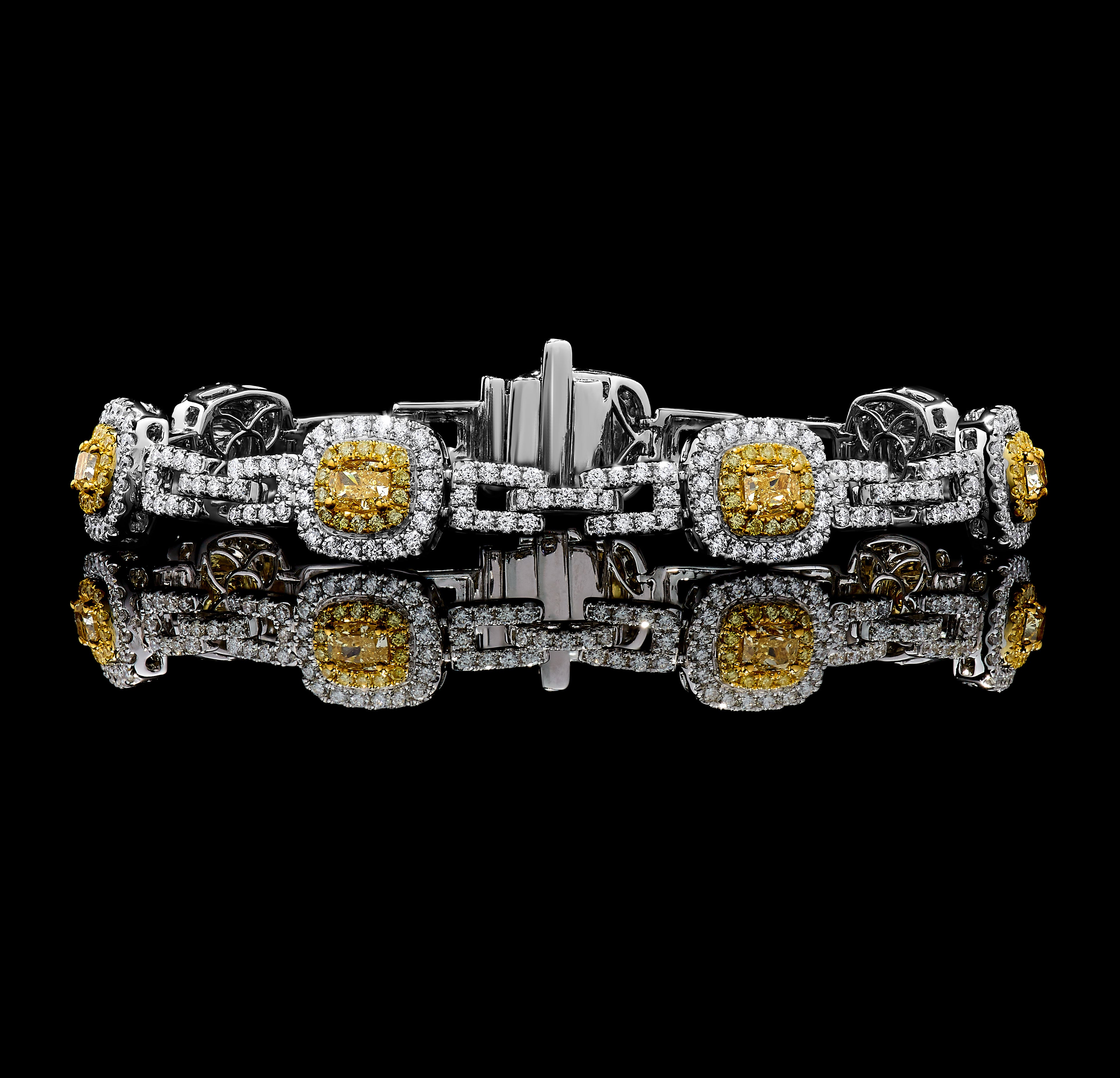 Yellow Cushion Diamond Bracelet JB0213GH