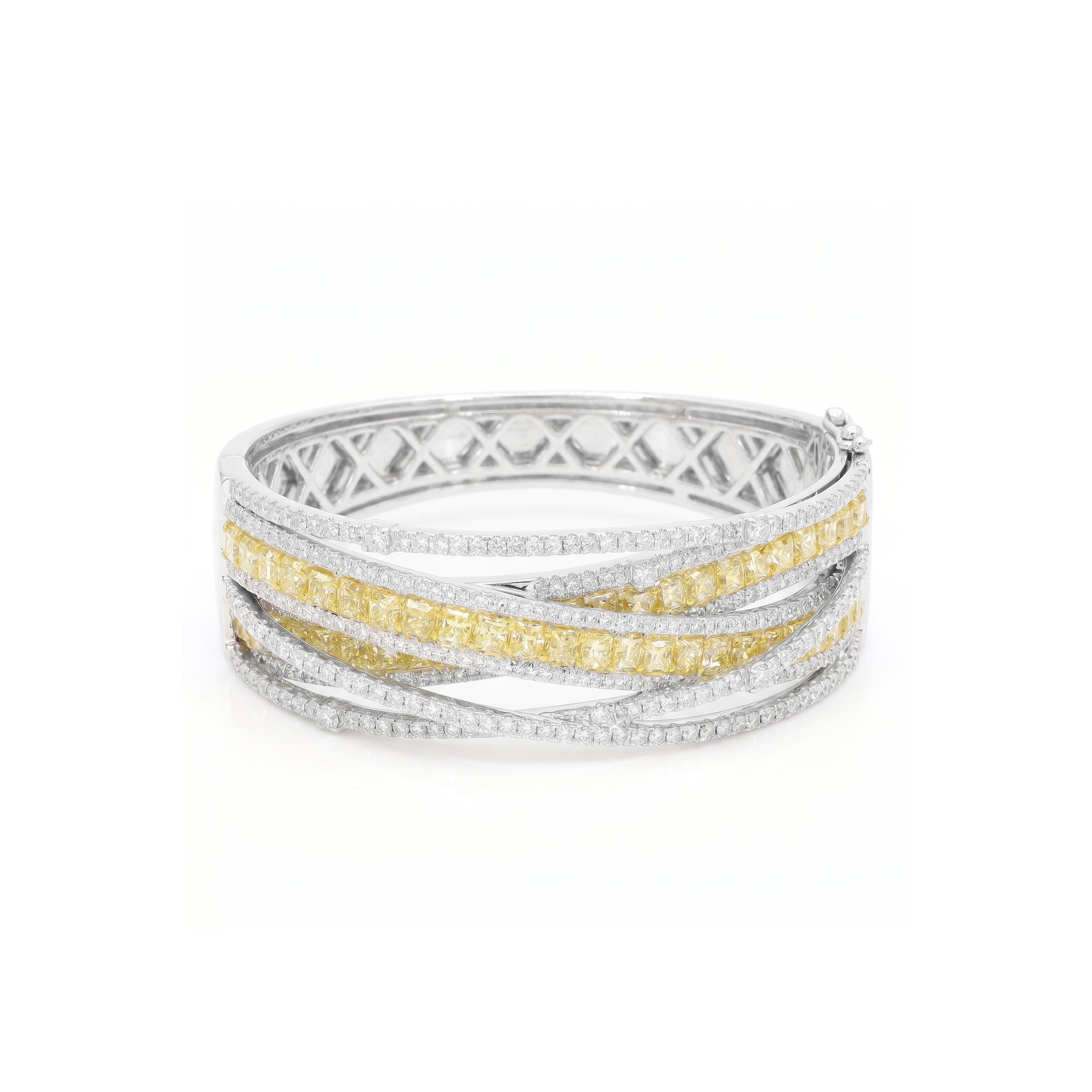 Natural Yellow Radiant Diamond Bracelet