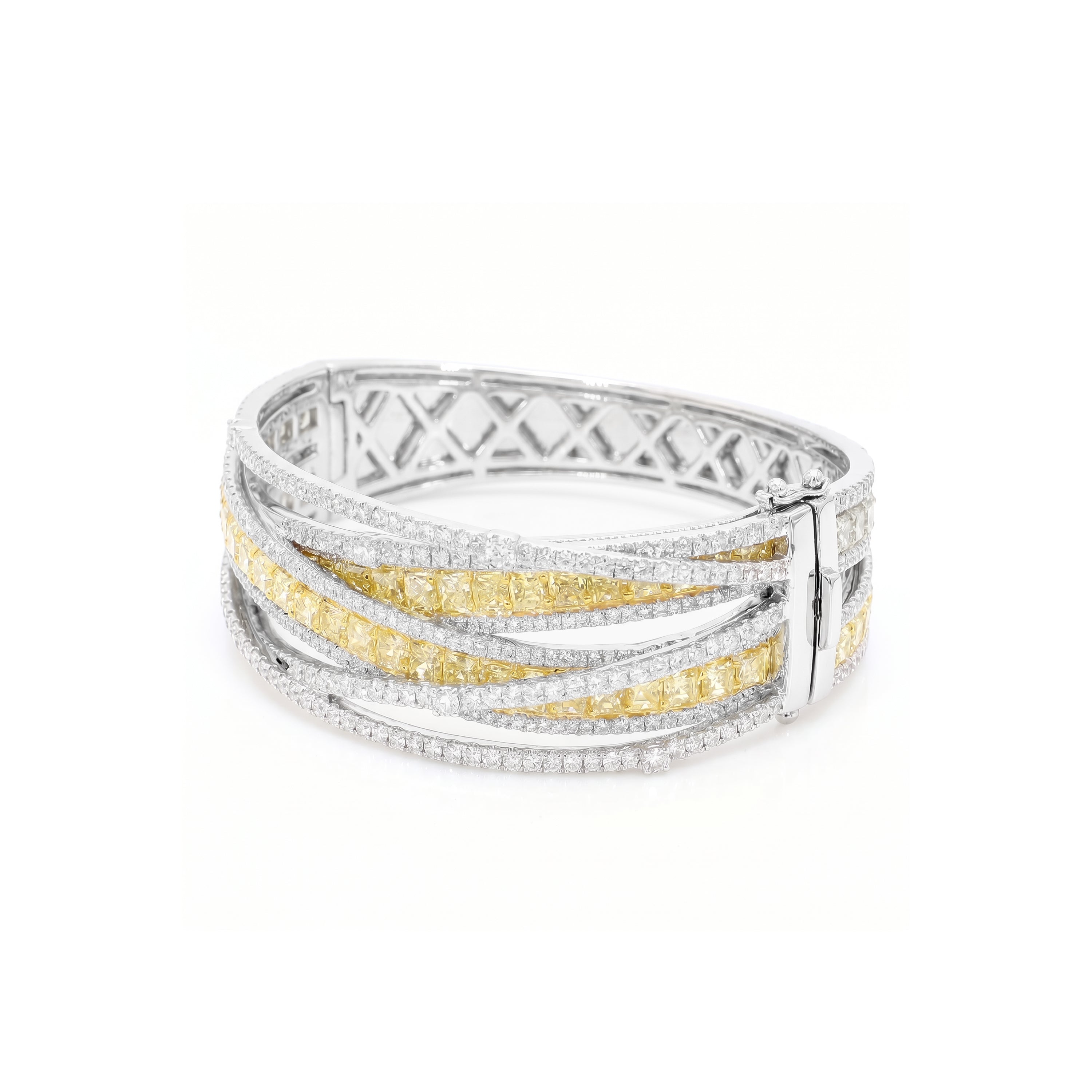 Natural Yellow Radiant Diamond Bracelet