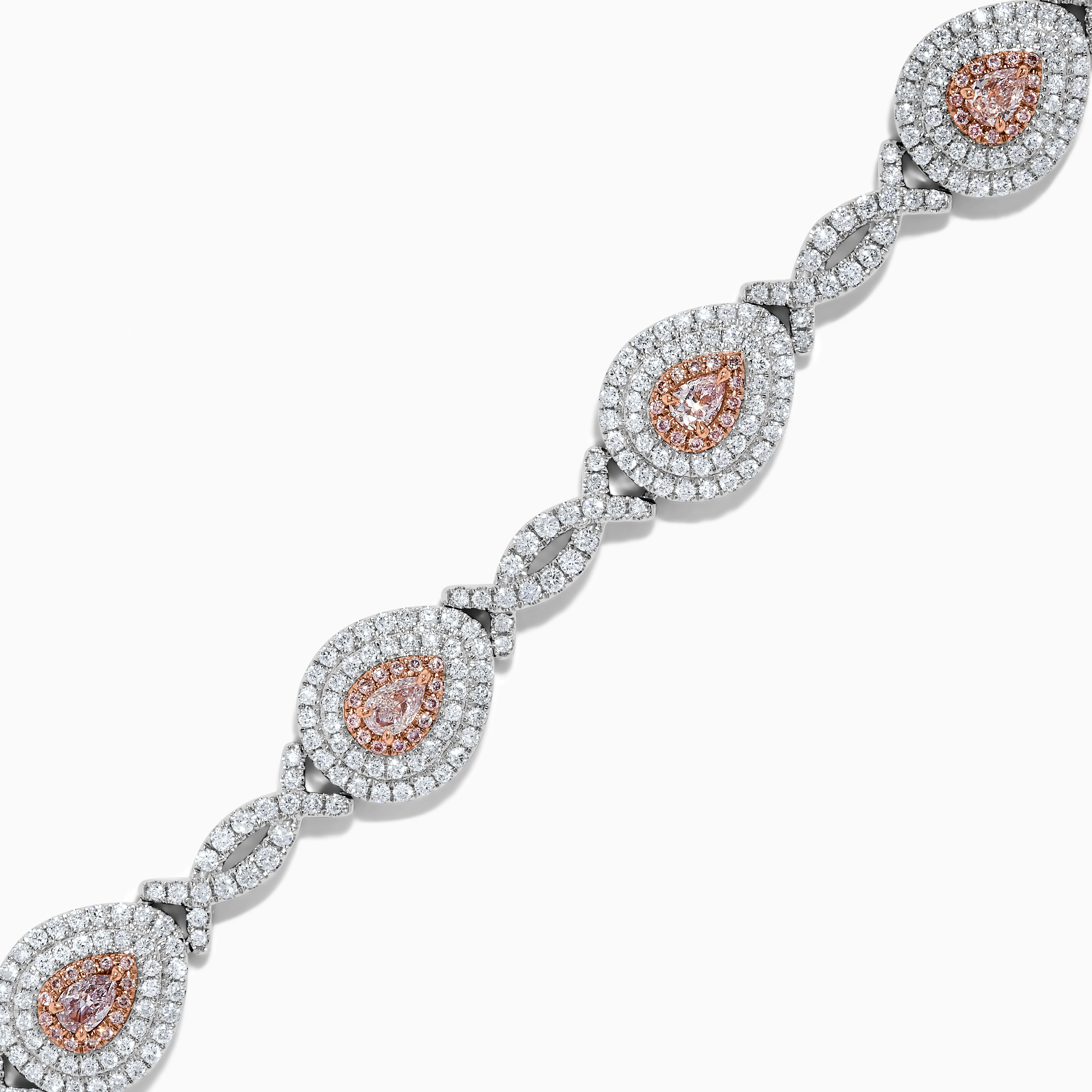 GIA Pink Pear Cut Diamond Bracelet JBP053GH