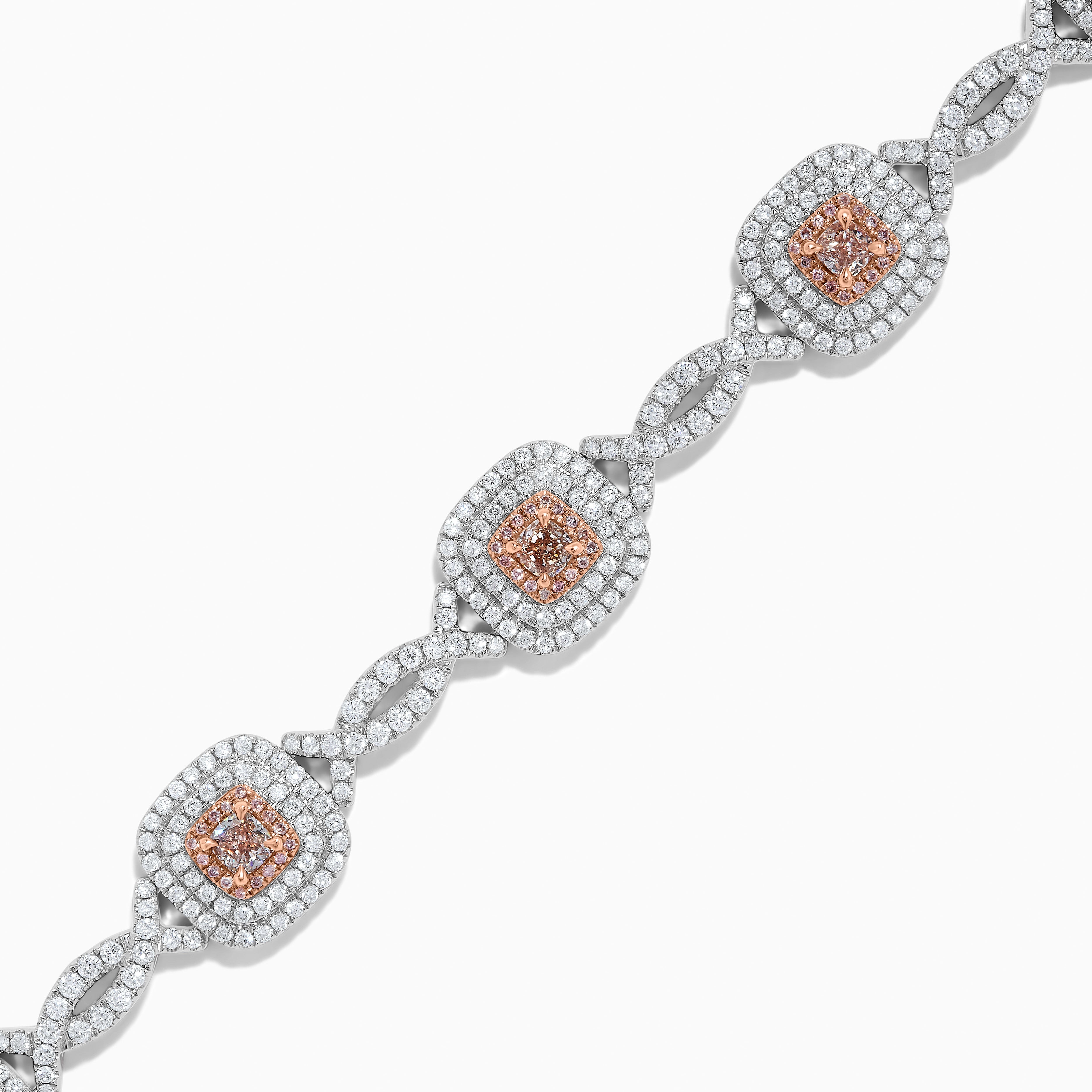 GIA Pink Cushion Cut Diamond Bracelet JBP055GH