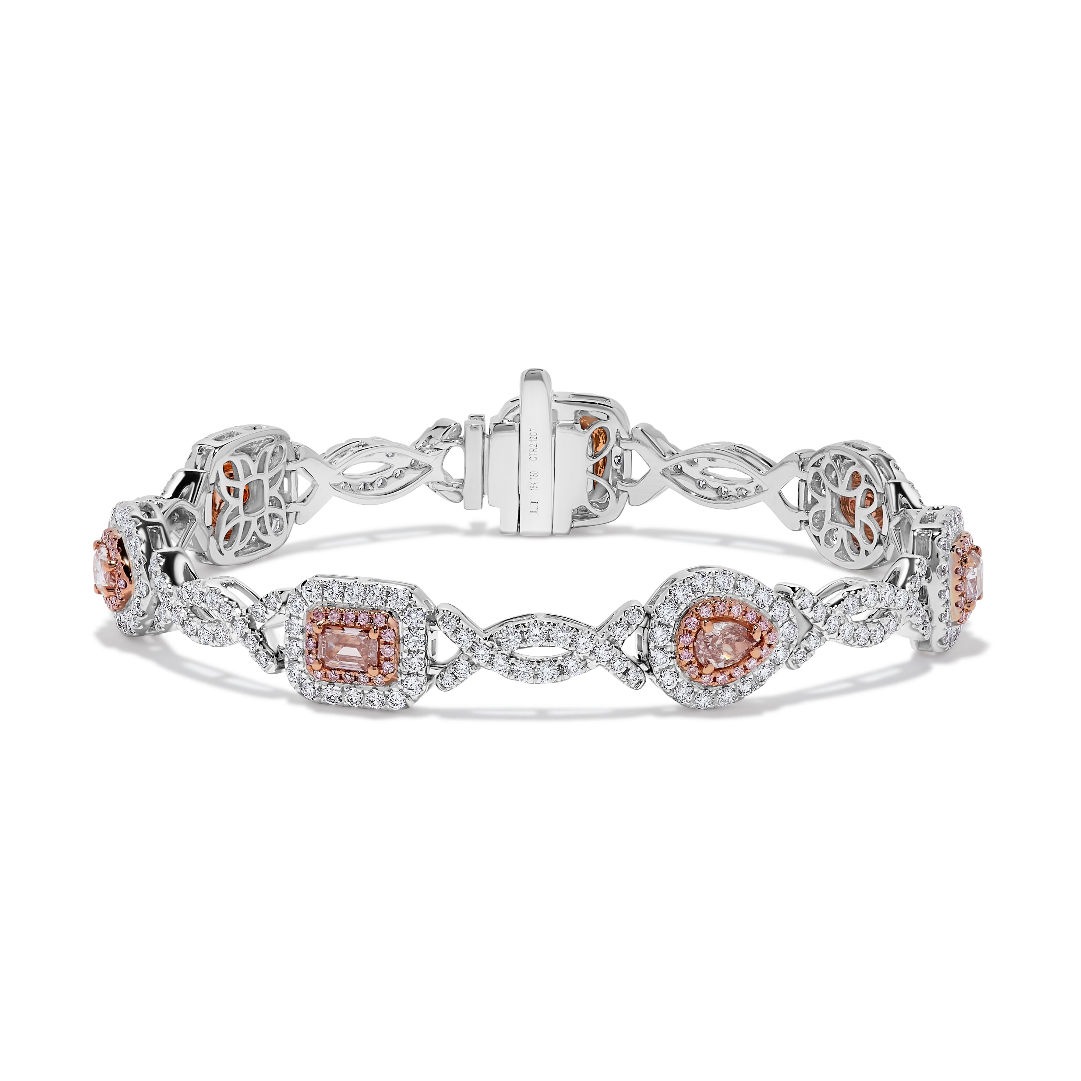 GIA Pink Mix Cut Diamond Bracelet JBP110GH