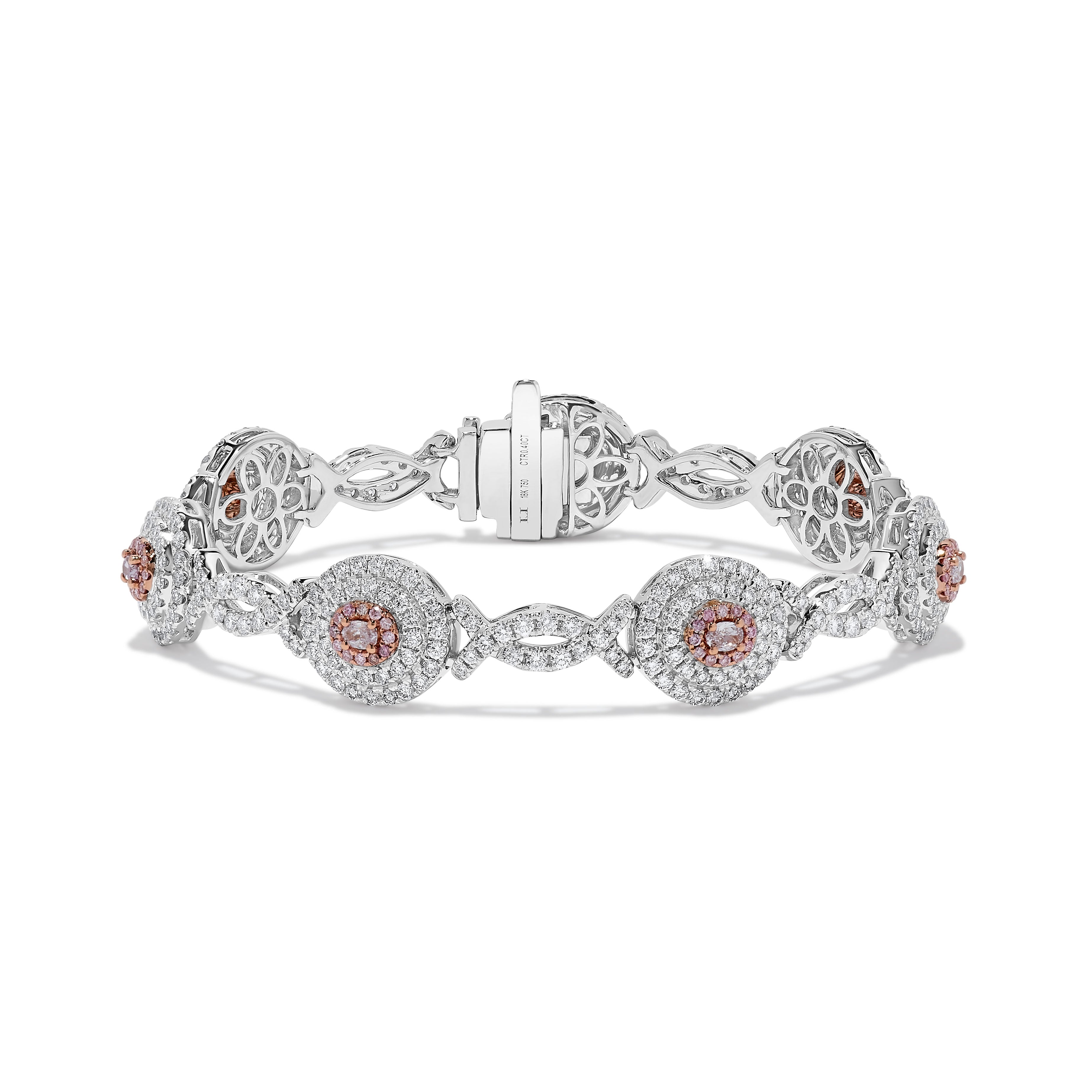 GIA Pink Oval Cut Diamond Bracelet JBP111GH
