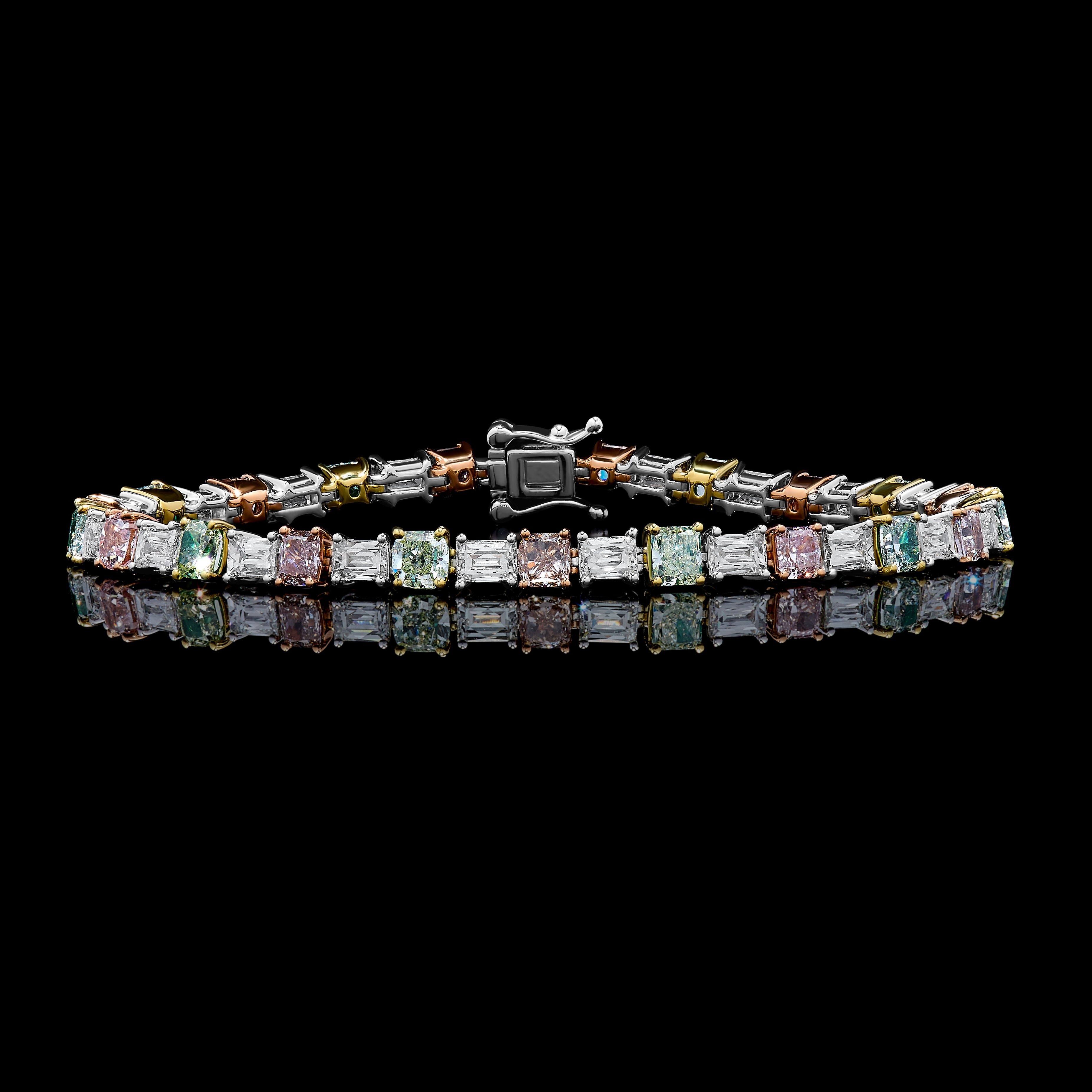 GIA Multi-Colored Diamond Bracelet JBP120GH