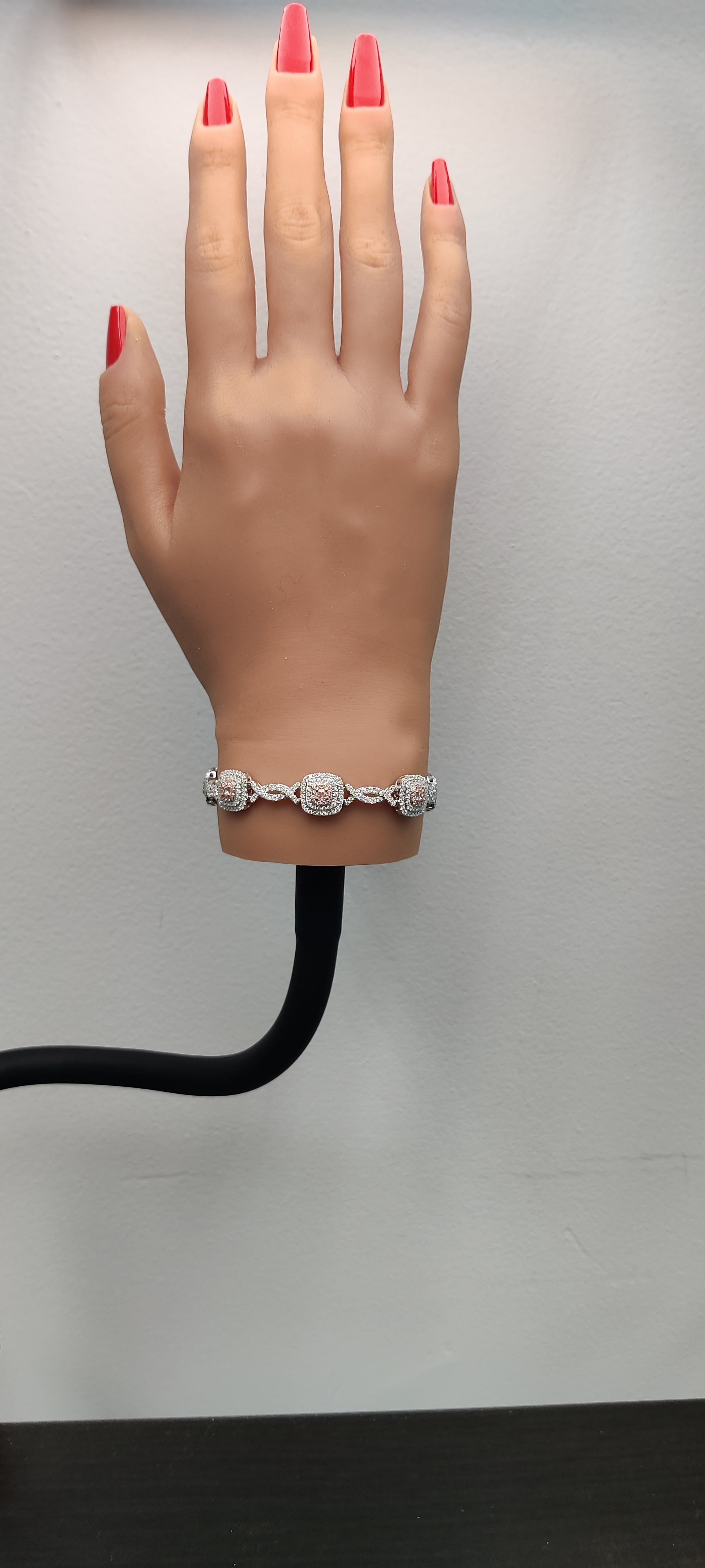 Natural Purple Cushion Diamond Bracelet Gia Certified