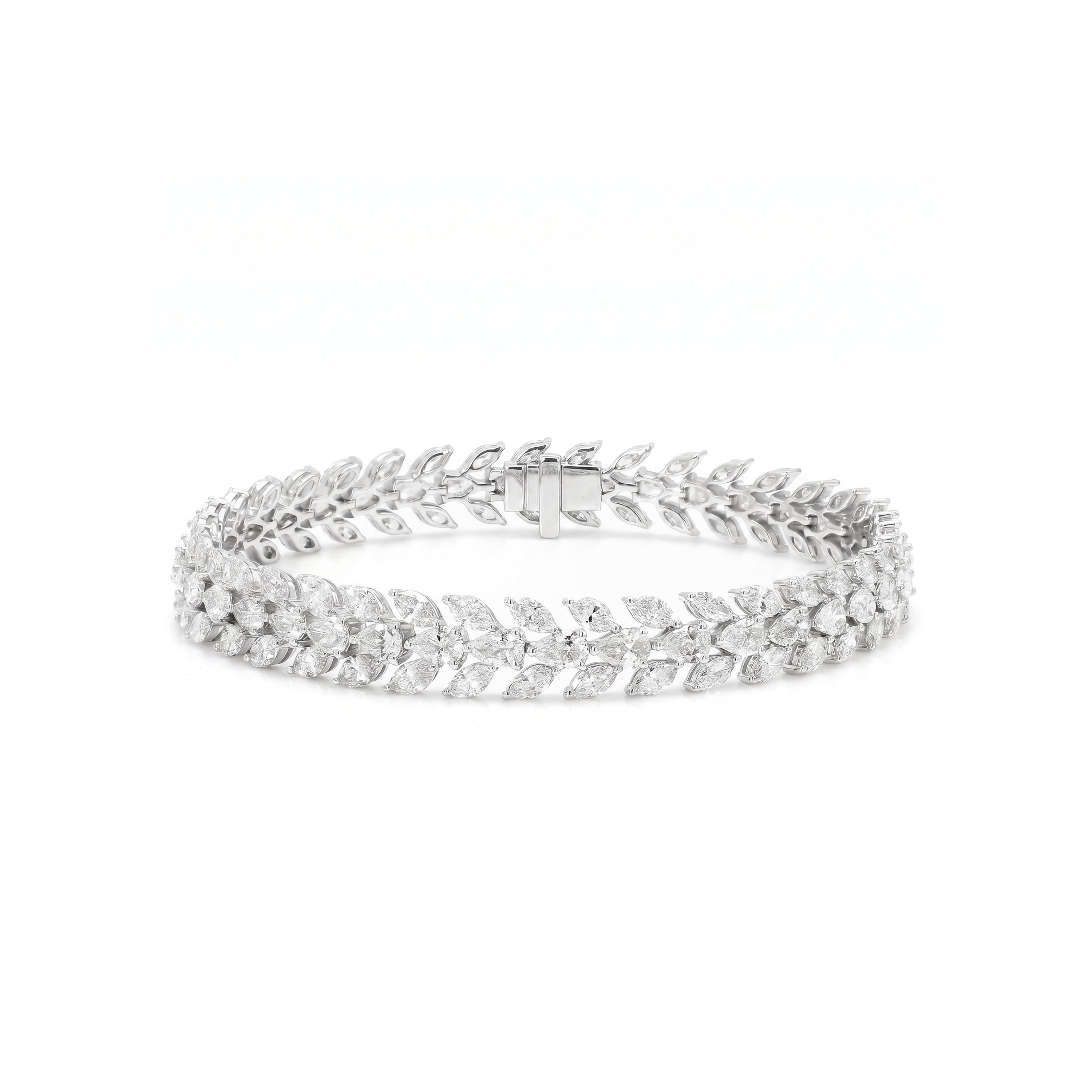 Natural Marquise & Pear Diamond Bracelet