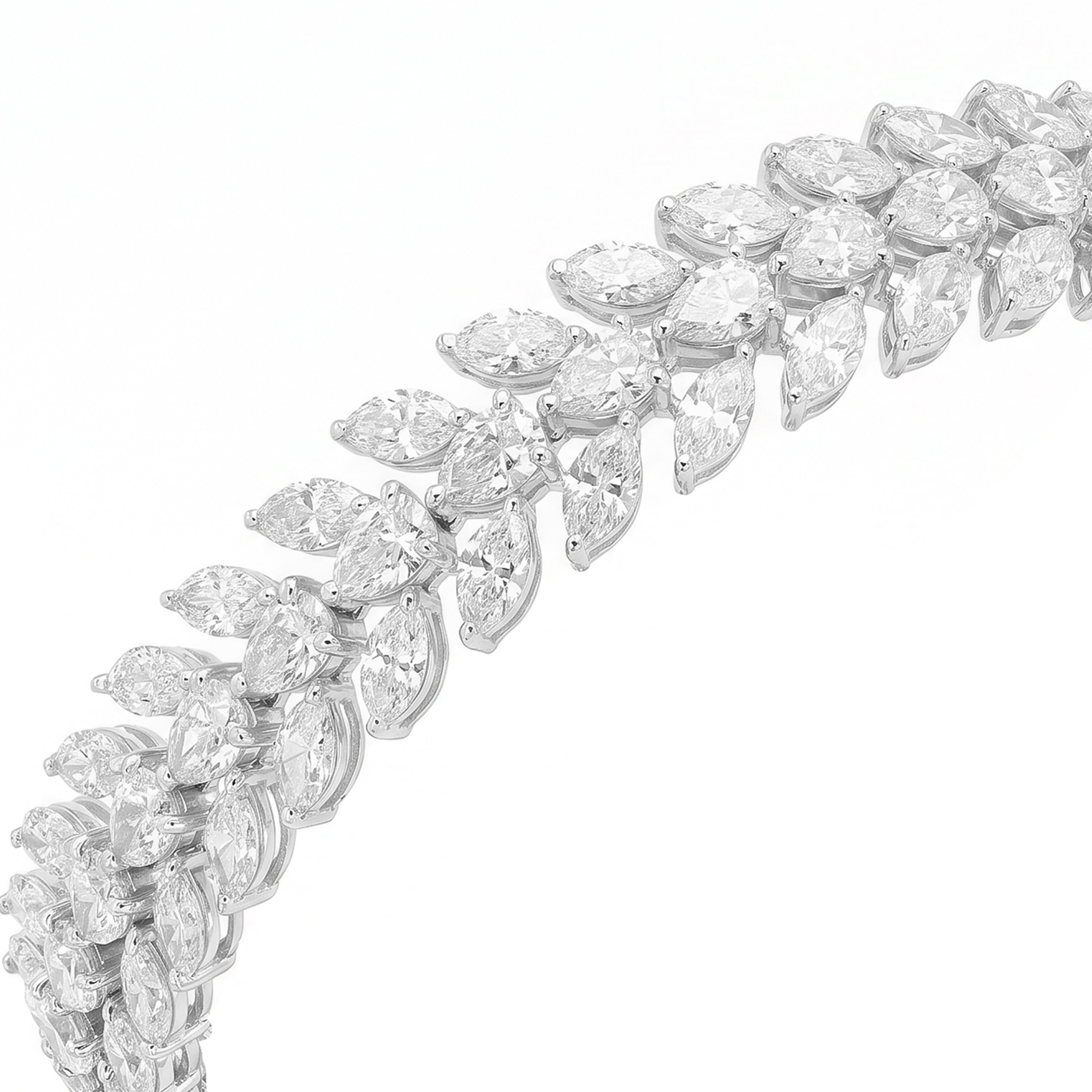Natural Marquise & Pear Diamond Bracelet