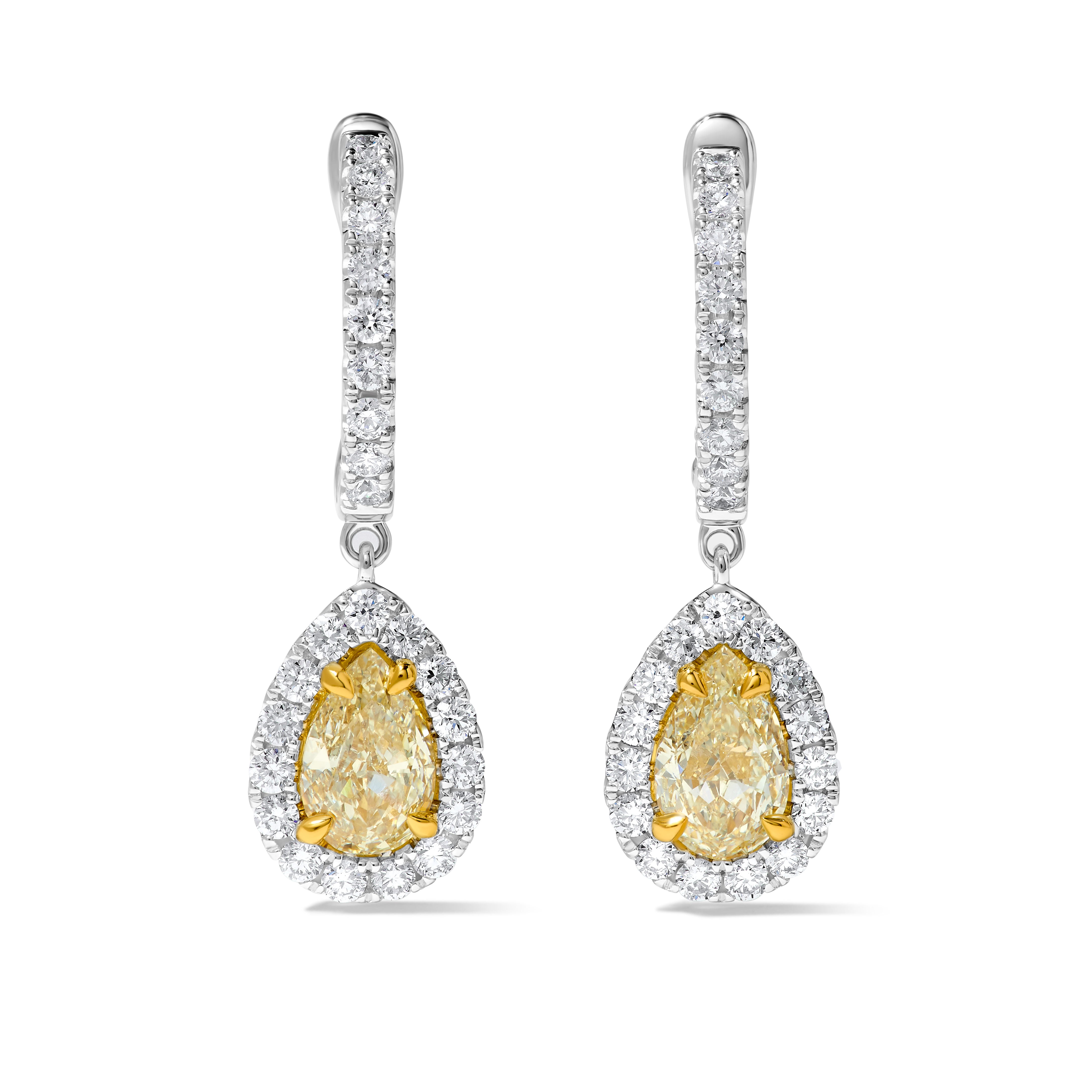 GIA Yellow Pear Diamond Earrings JE1093GH