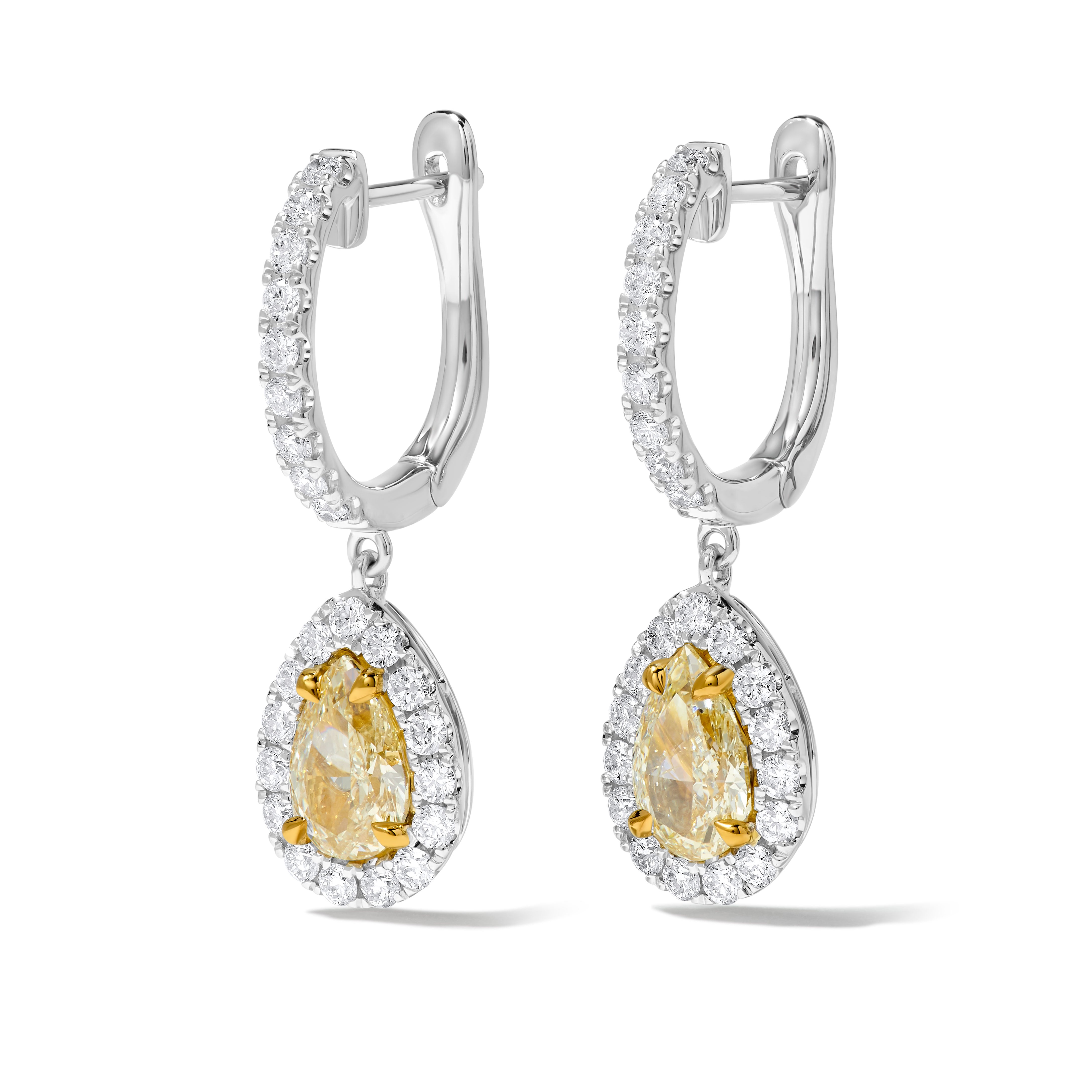GIA Yellow Pear Diamond Earrings JE1093GH