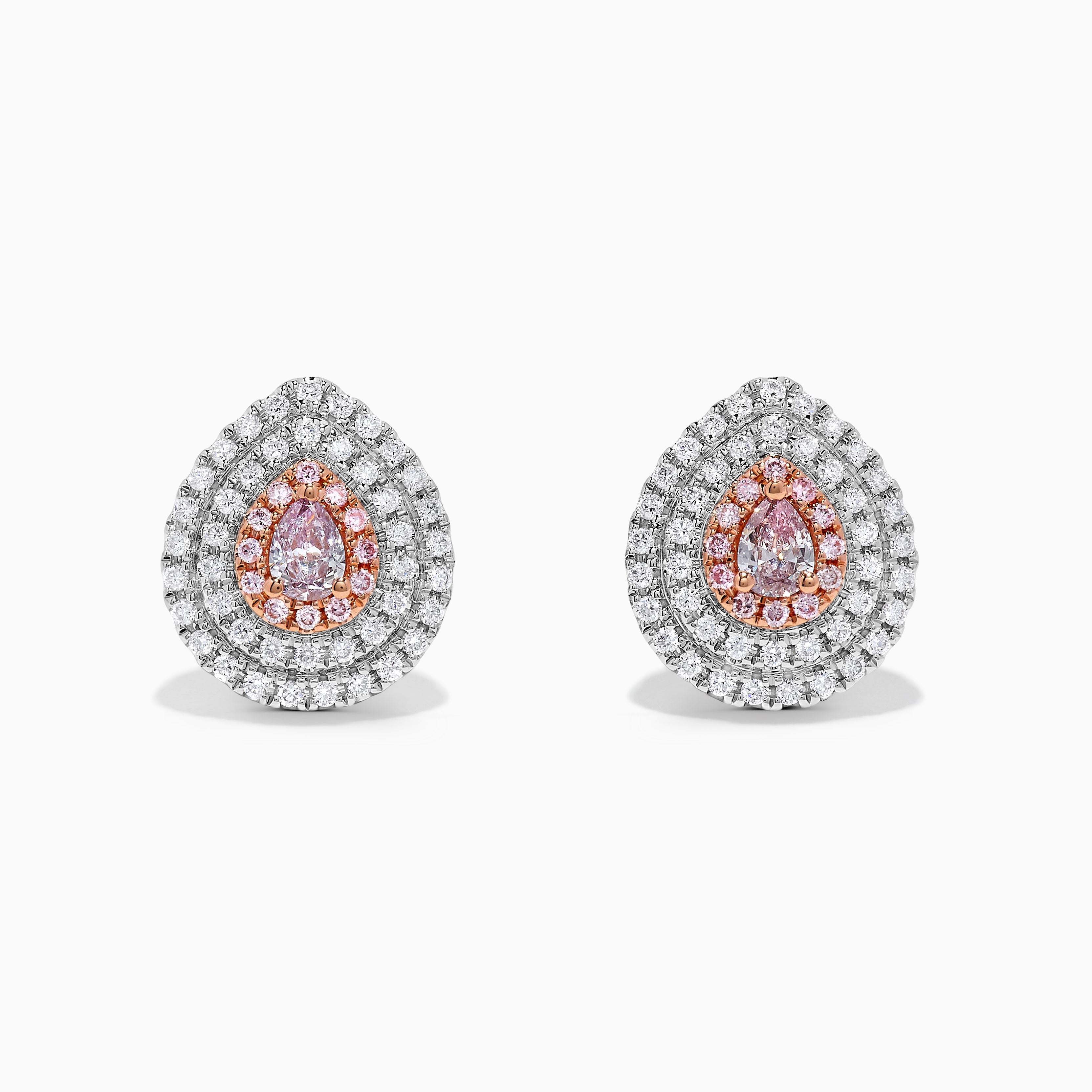 GIA Pink Pear Cut Diamond Earrings JEP061GH