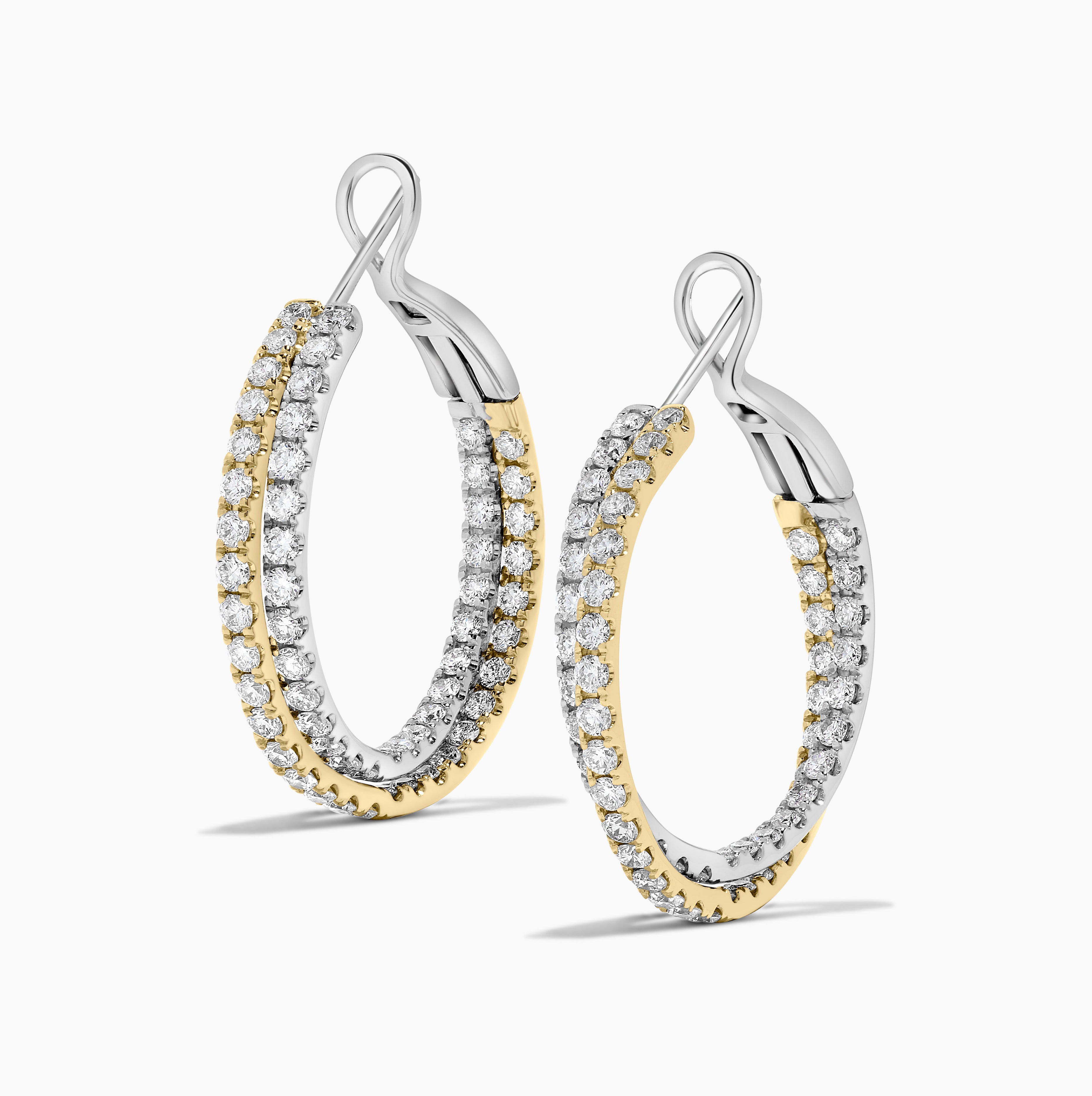 Diamond Hoop Earrings JEW008GPB