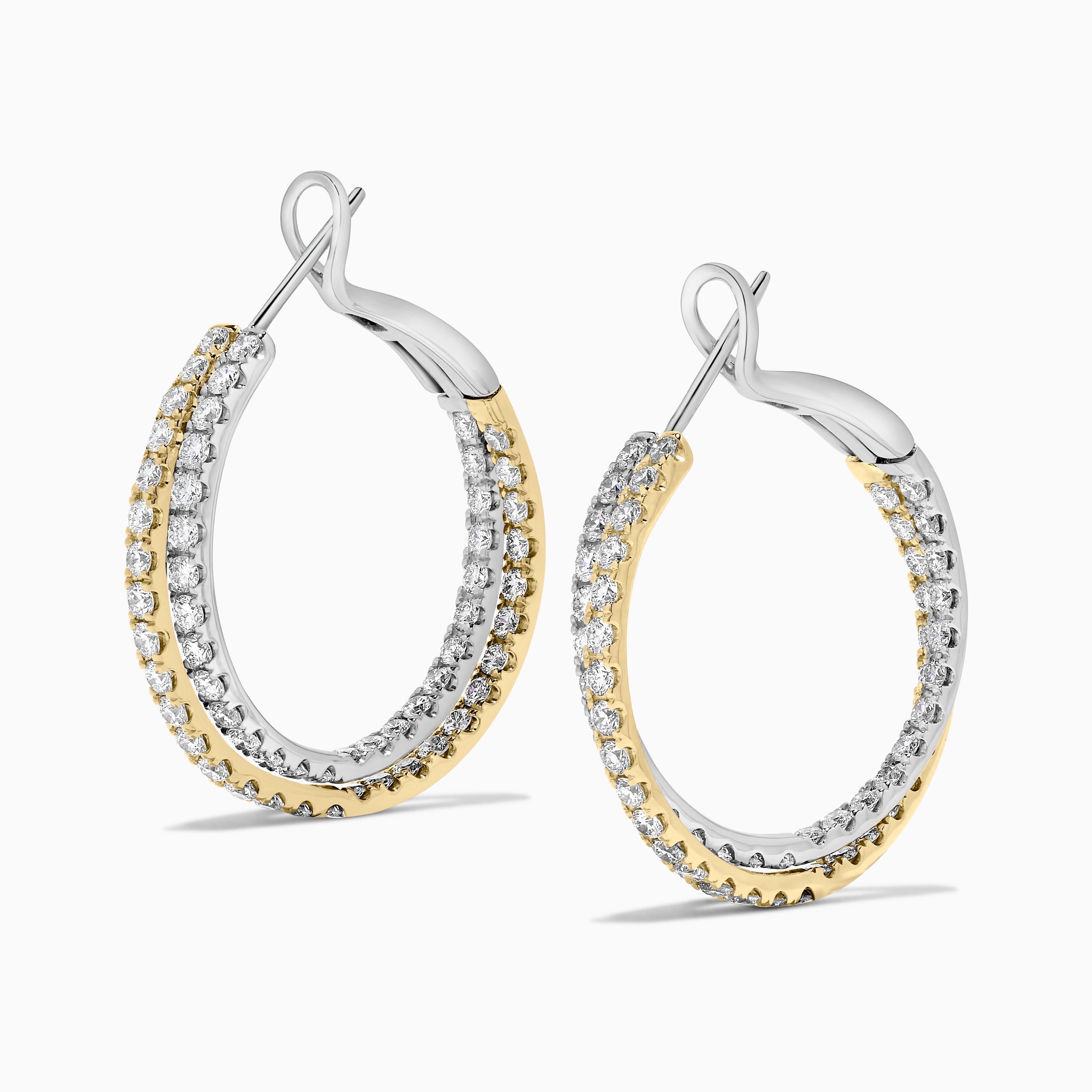 White Round Cut Diamond Hoops JEW008GP