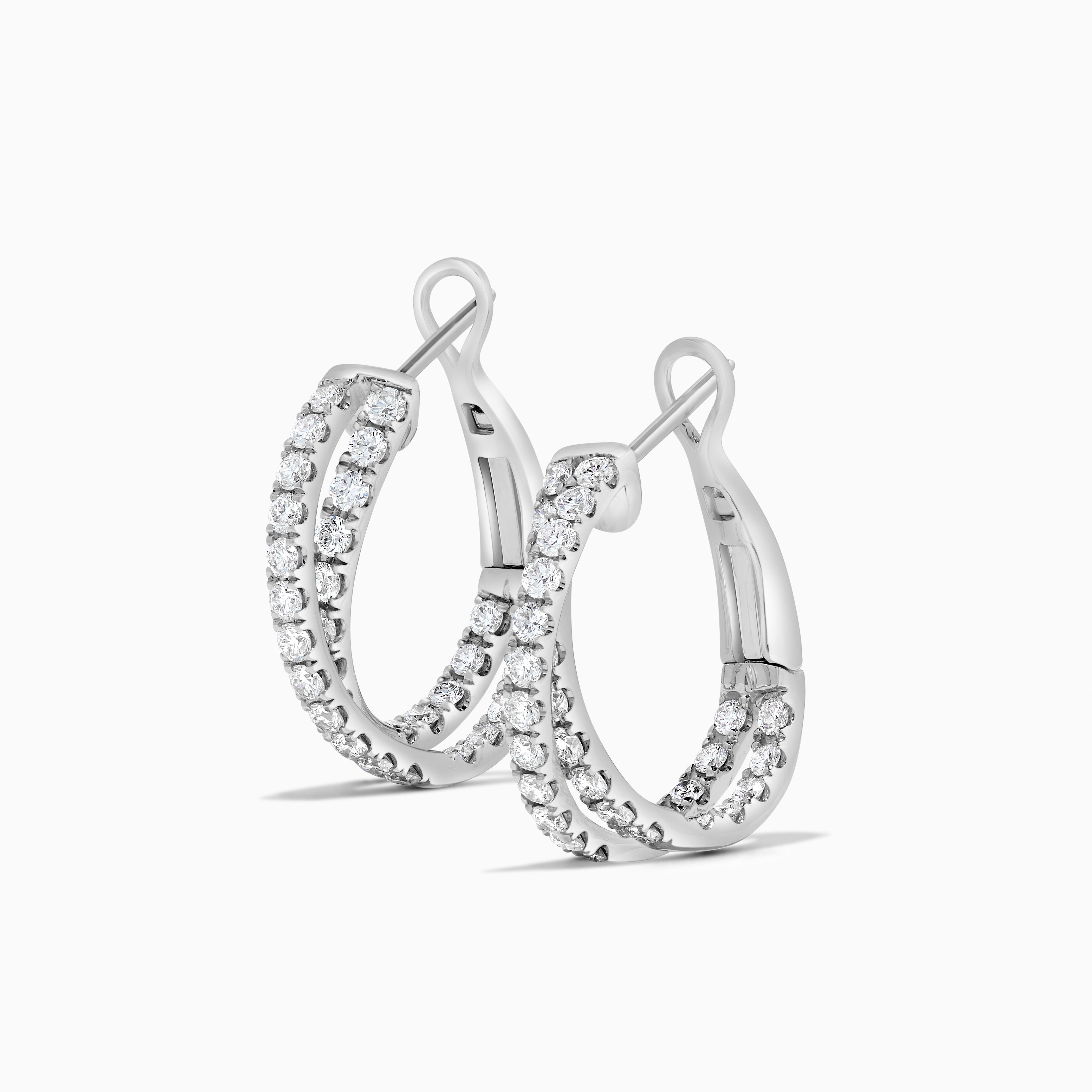 White Diamond White Gold Hoops JEW032GP