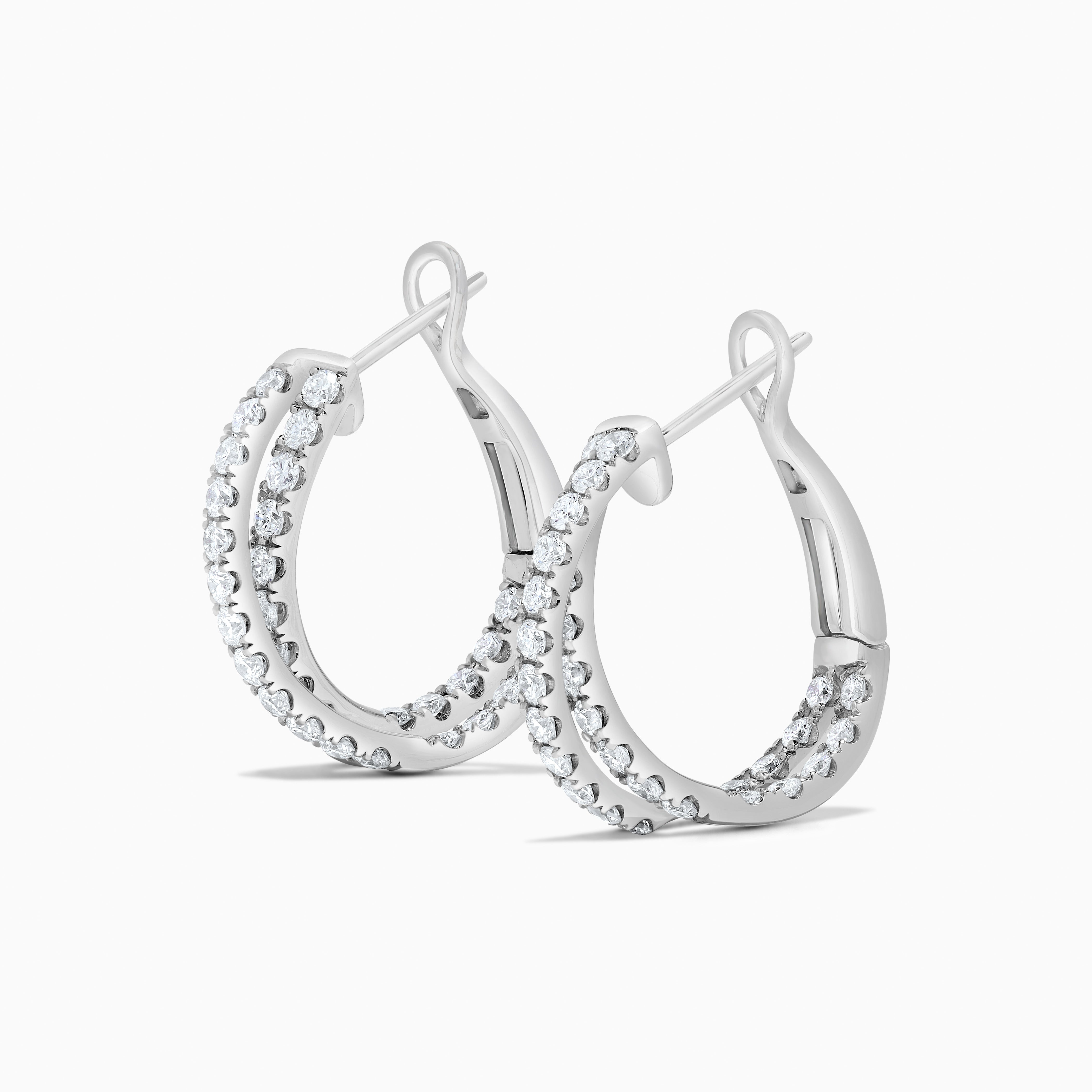 White Diamond White Gold Hoops JEW032GP