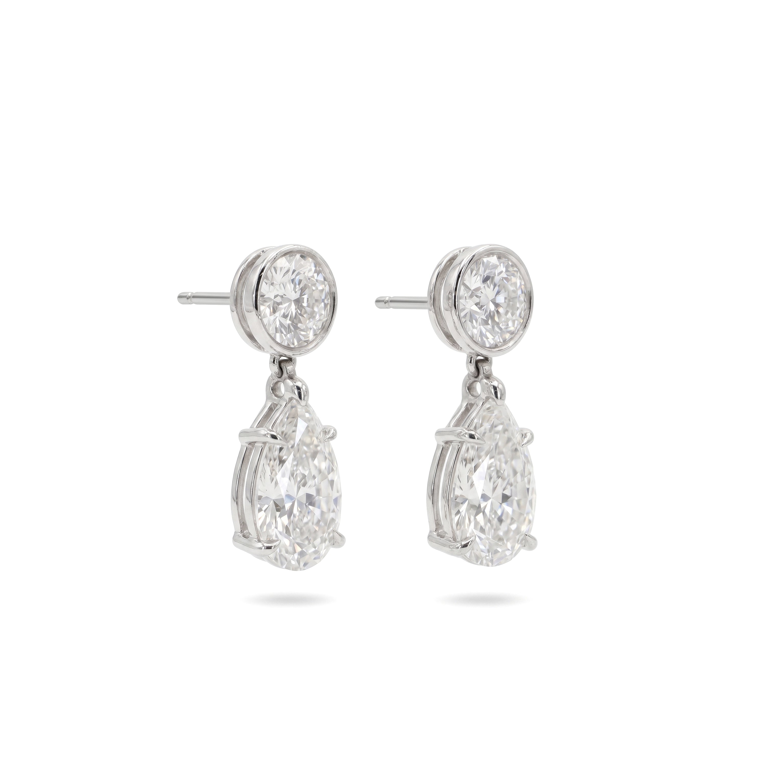 Natural Pear Diamond Earrings | GIA Certified