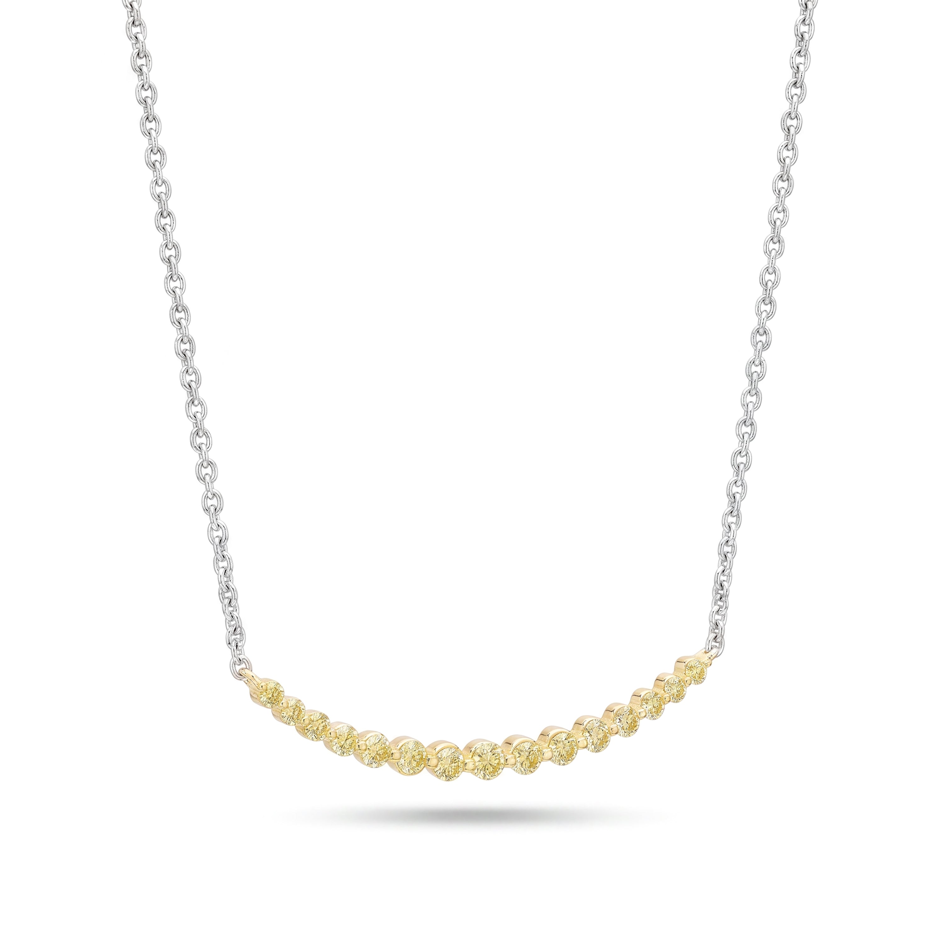 Natural Yellow Diamond Necklace
