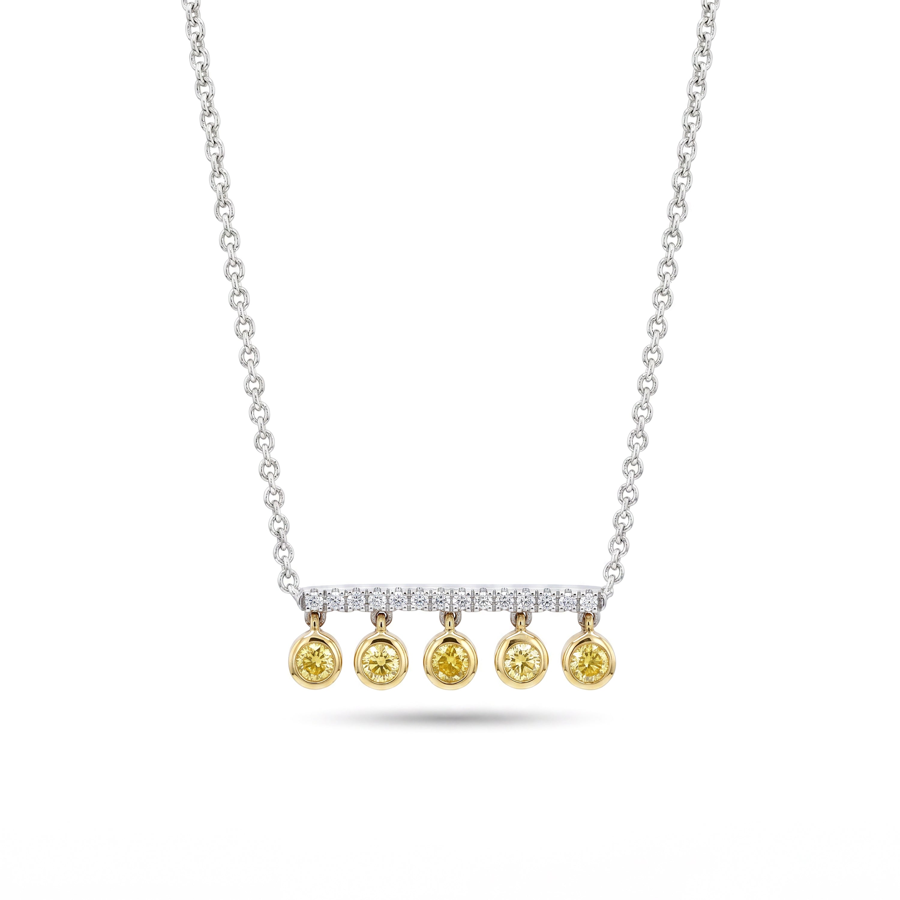 Natural Yellow Diamond Necklace