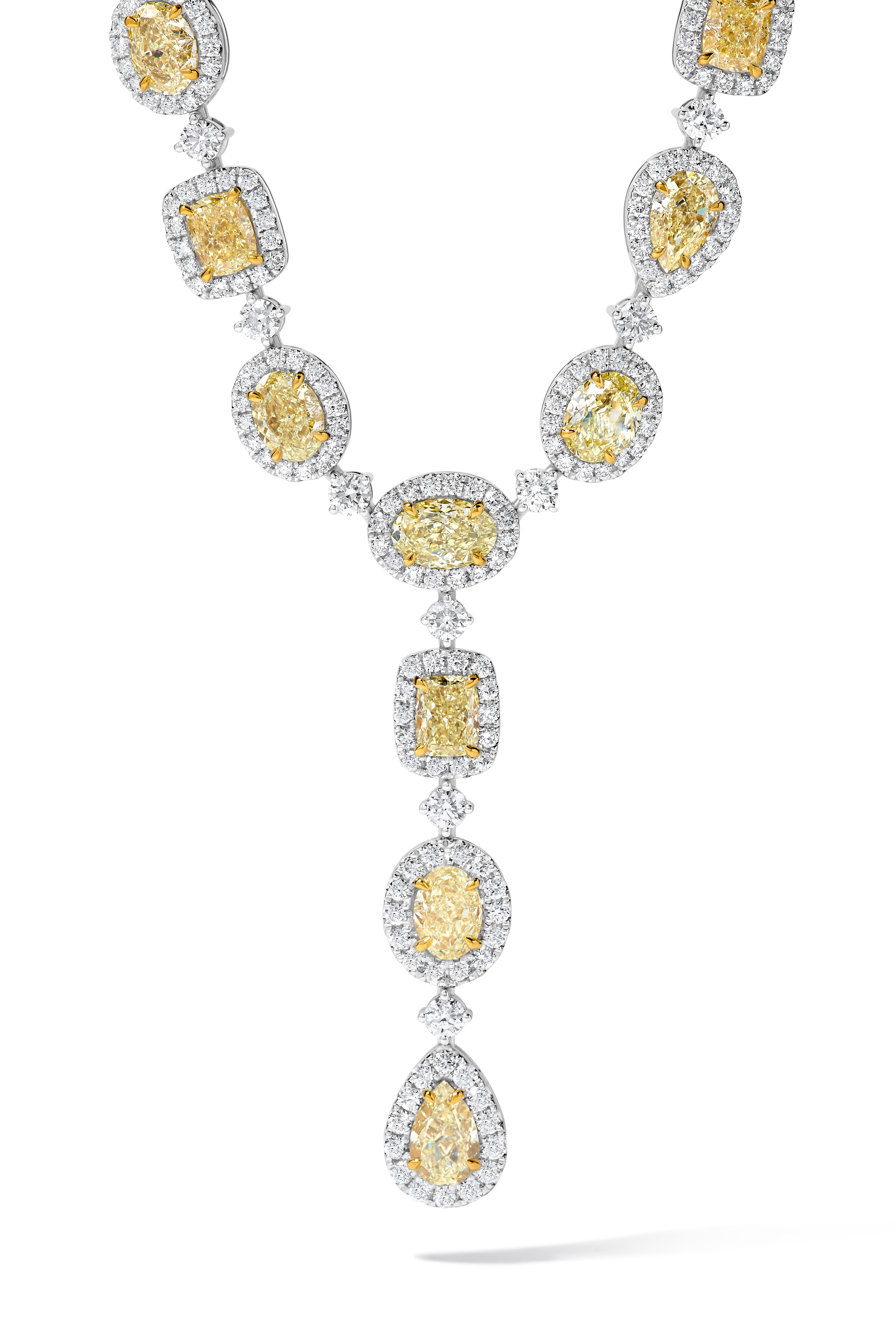 Natural Yellow Oval Diamond Necklace GIA Certified product image 3