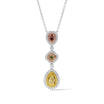 Natural Pink Pear Diamond Necklace GIA Certified product image 1