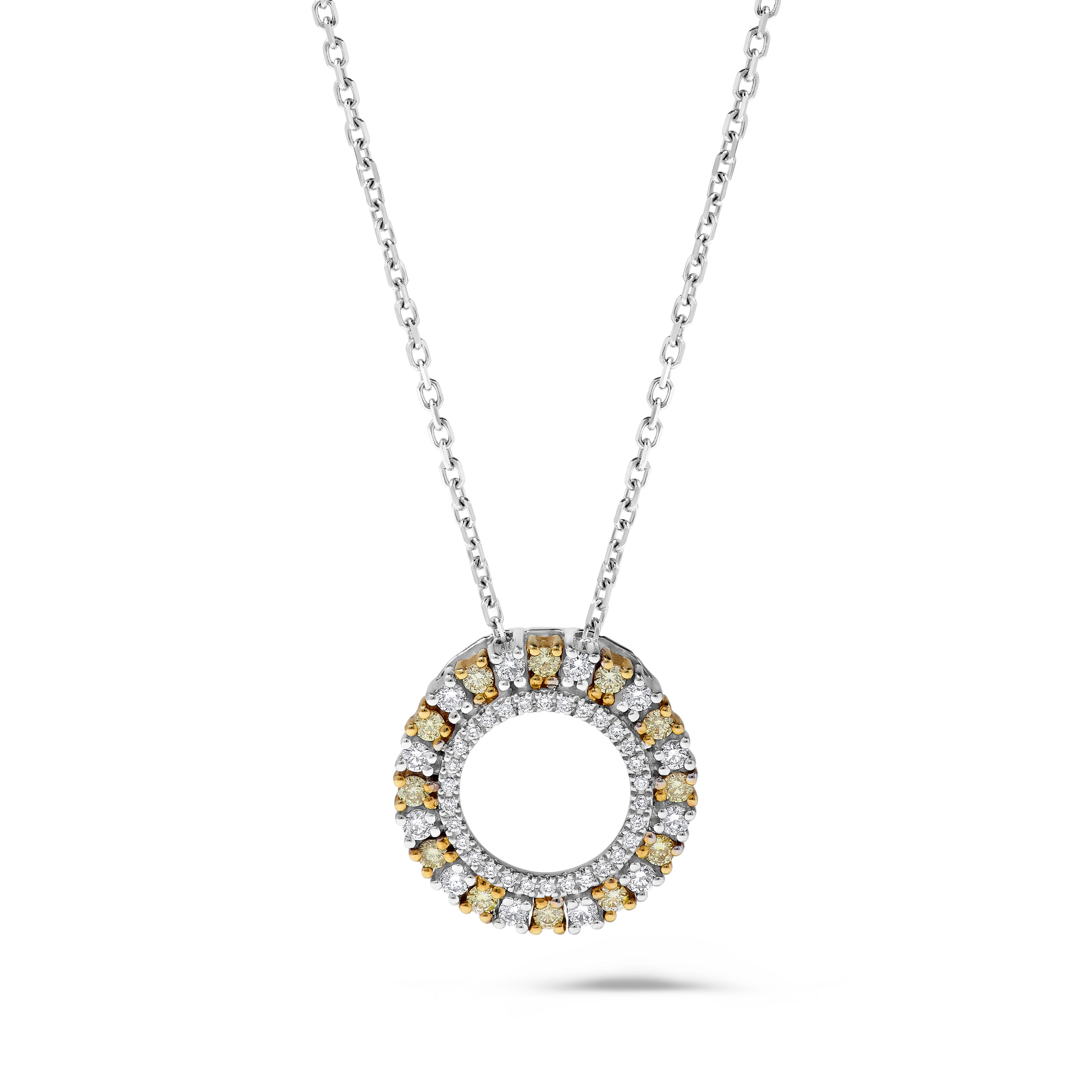 Natural Yellow Round Diamond Pendant product image 1