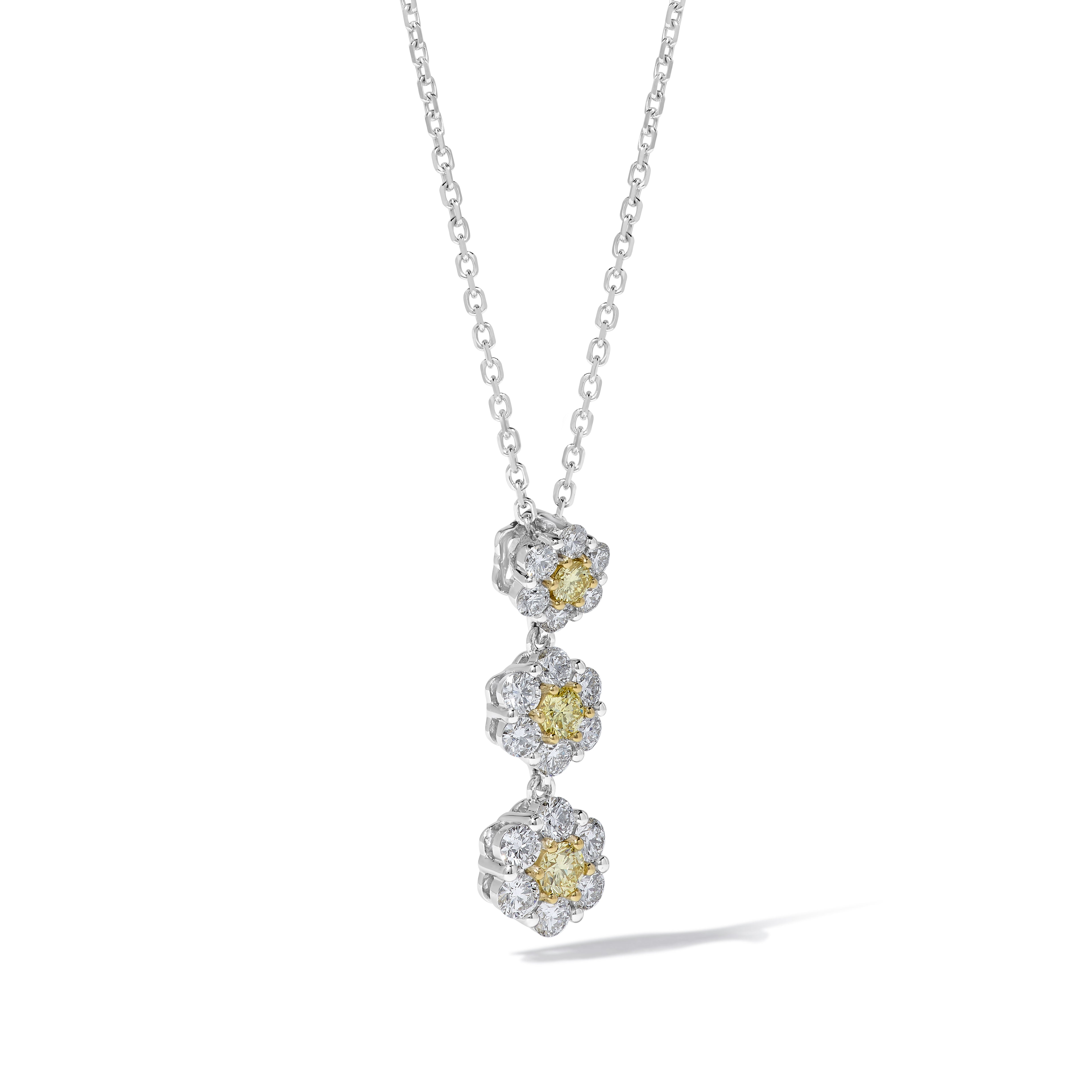 Yellow Round Cut Diamond Pendant JP01128GP