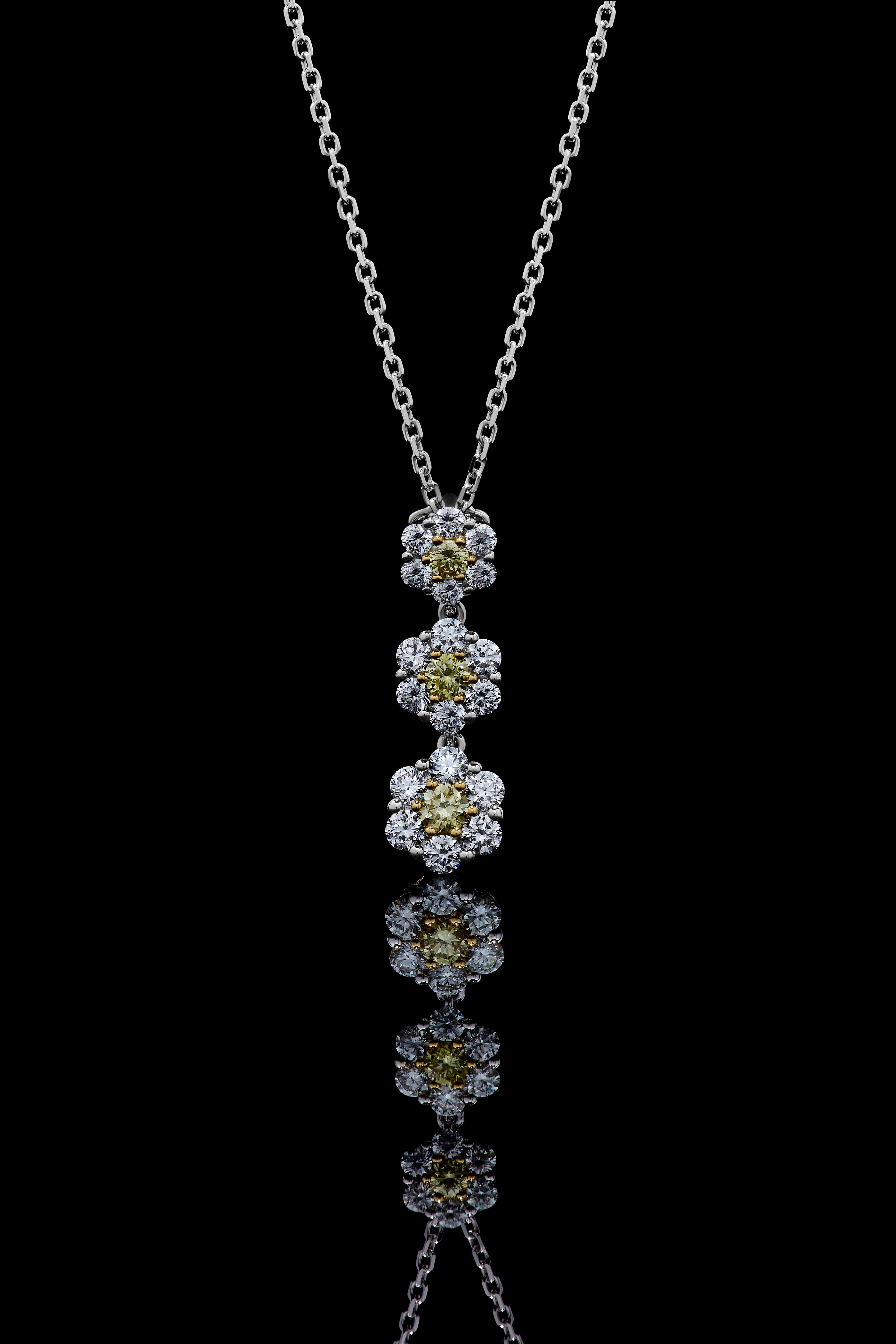 Yellow Round Cut Diamond Pendant JP01128GP
