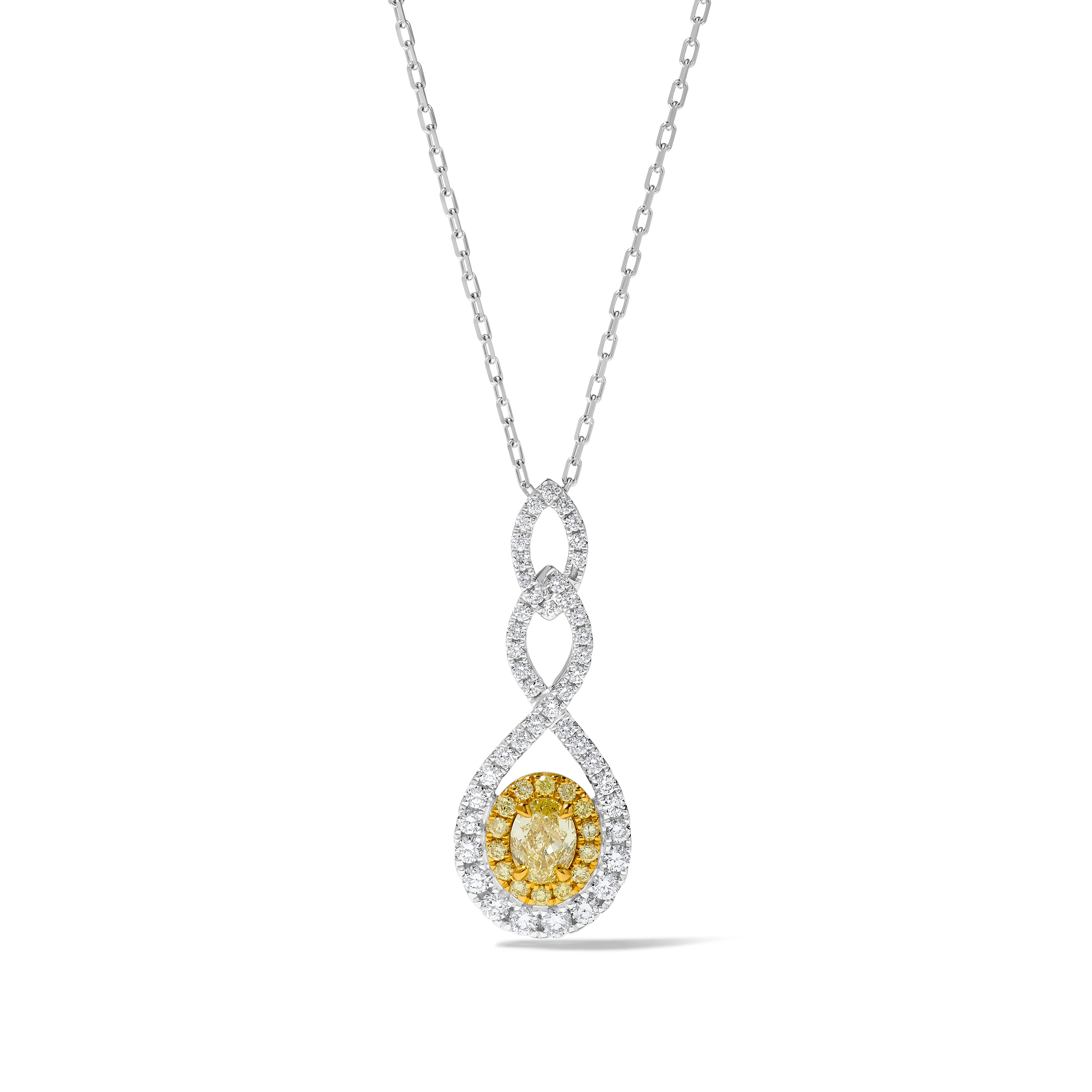 Yellow Oval Diamond Pendant JP0C006H