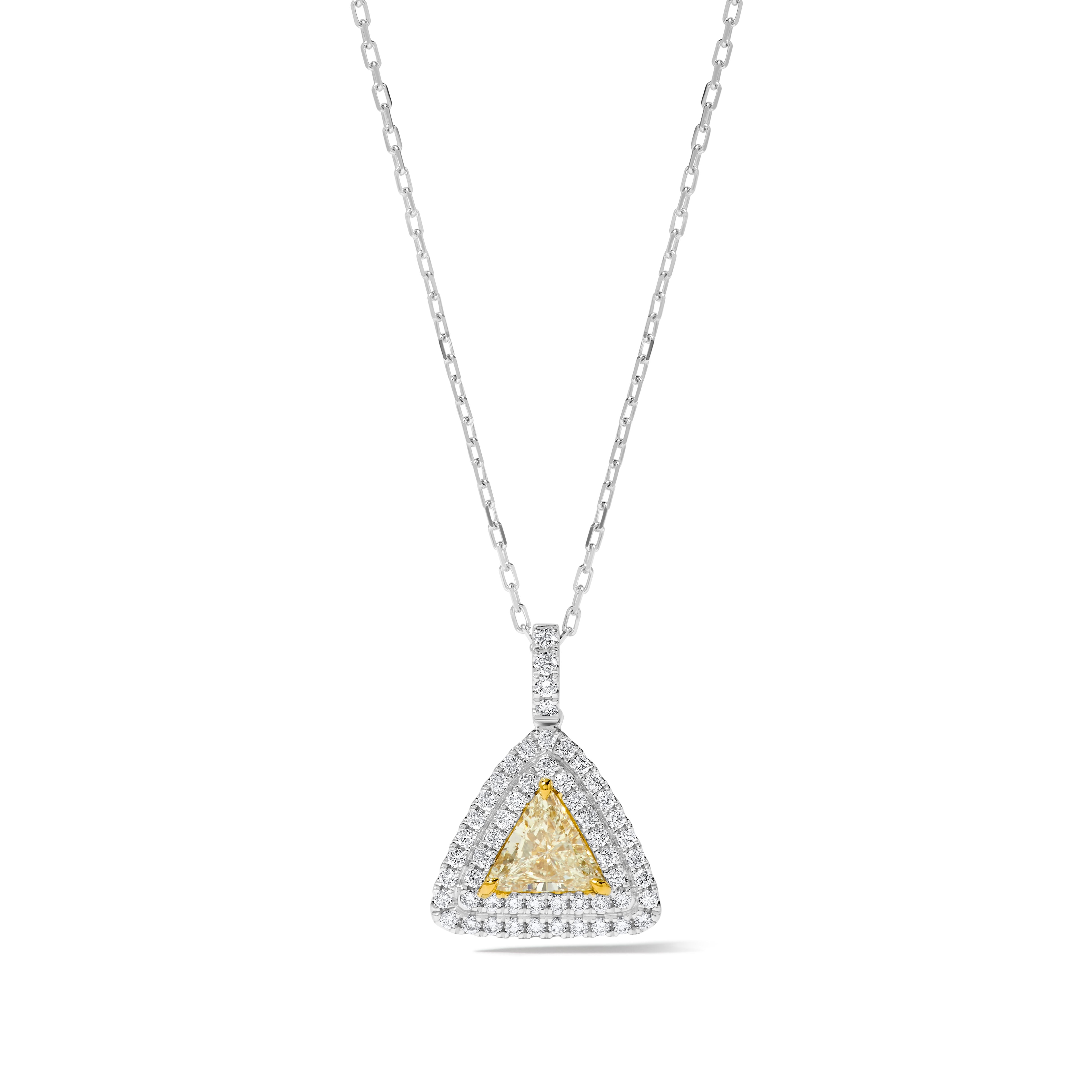 Yellow Trillion Diamond Pendant JP0C008H
