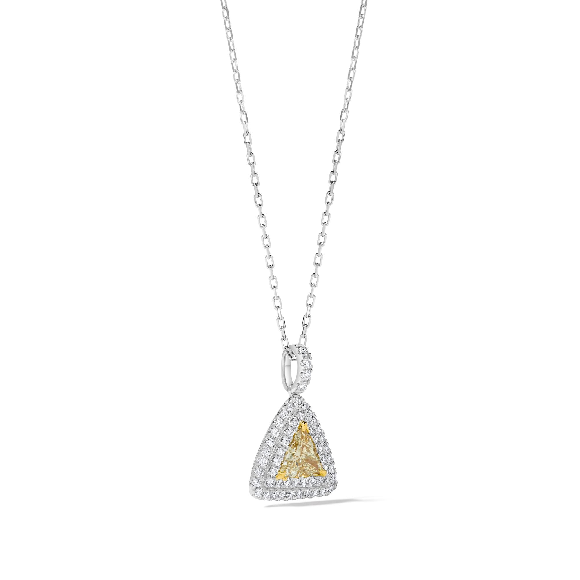 Yellow Trillion Diamond Pendant JP0C008H