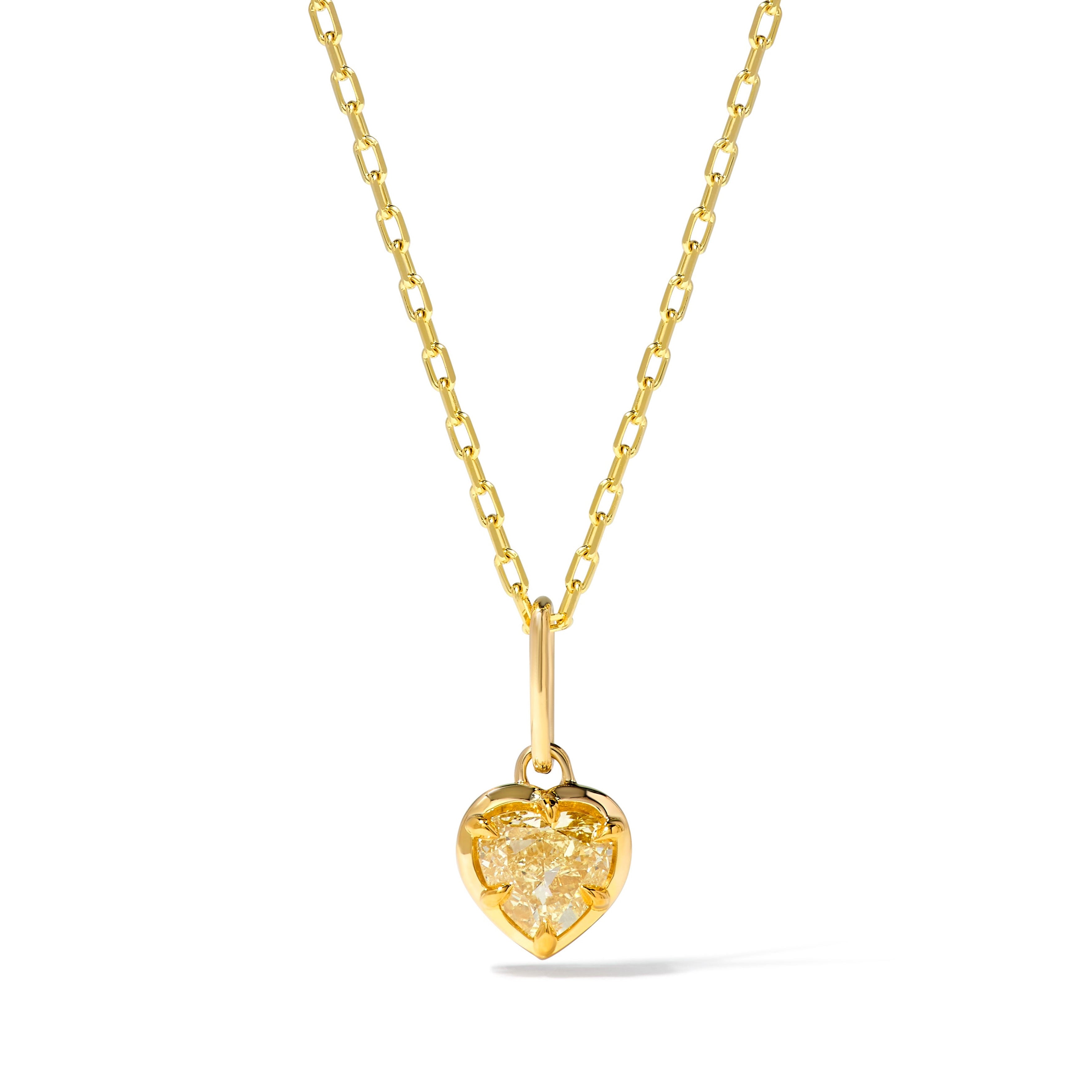 Natural Yellow Heart Diamond Pendant product image 1