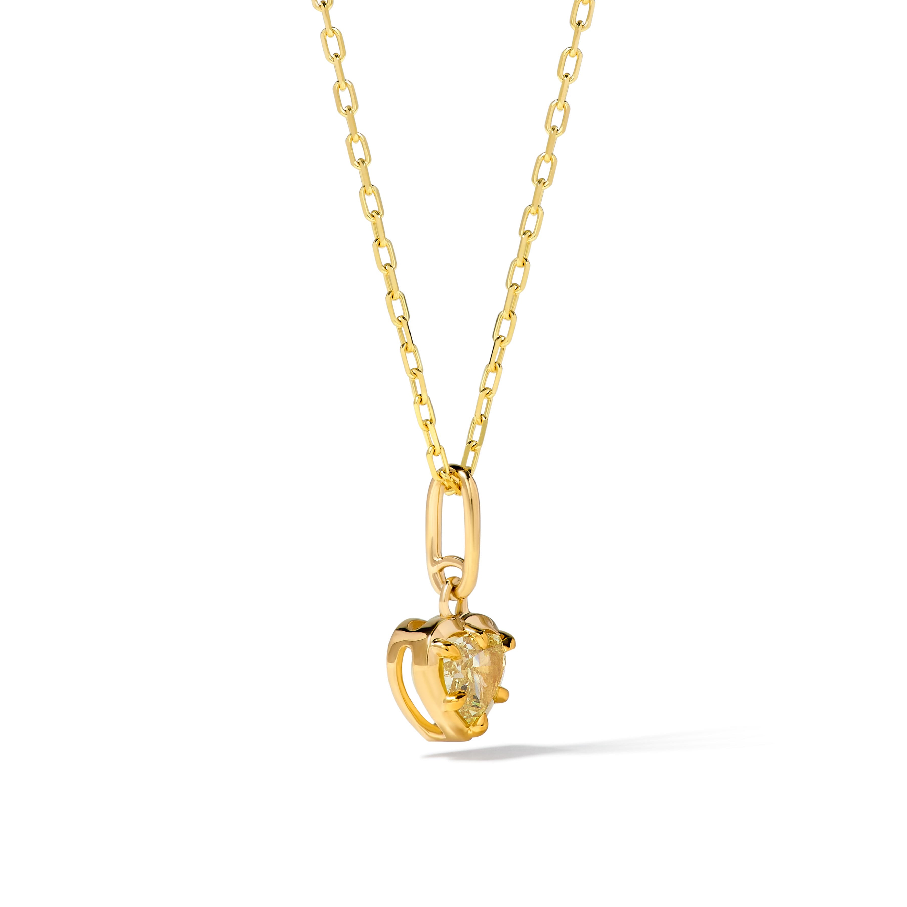 Natural Yellow Heart Diamond Pendant GIA Certified product image 2