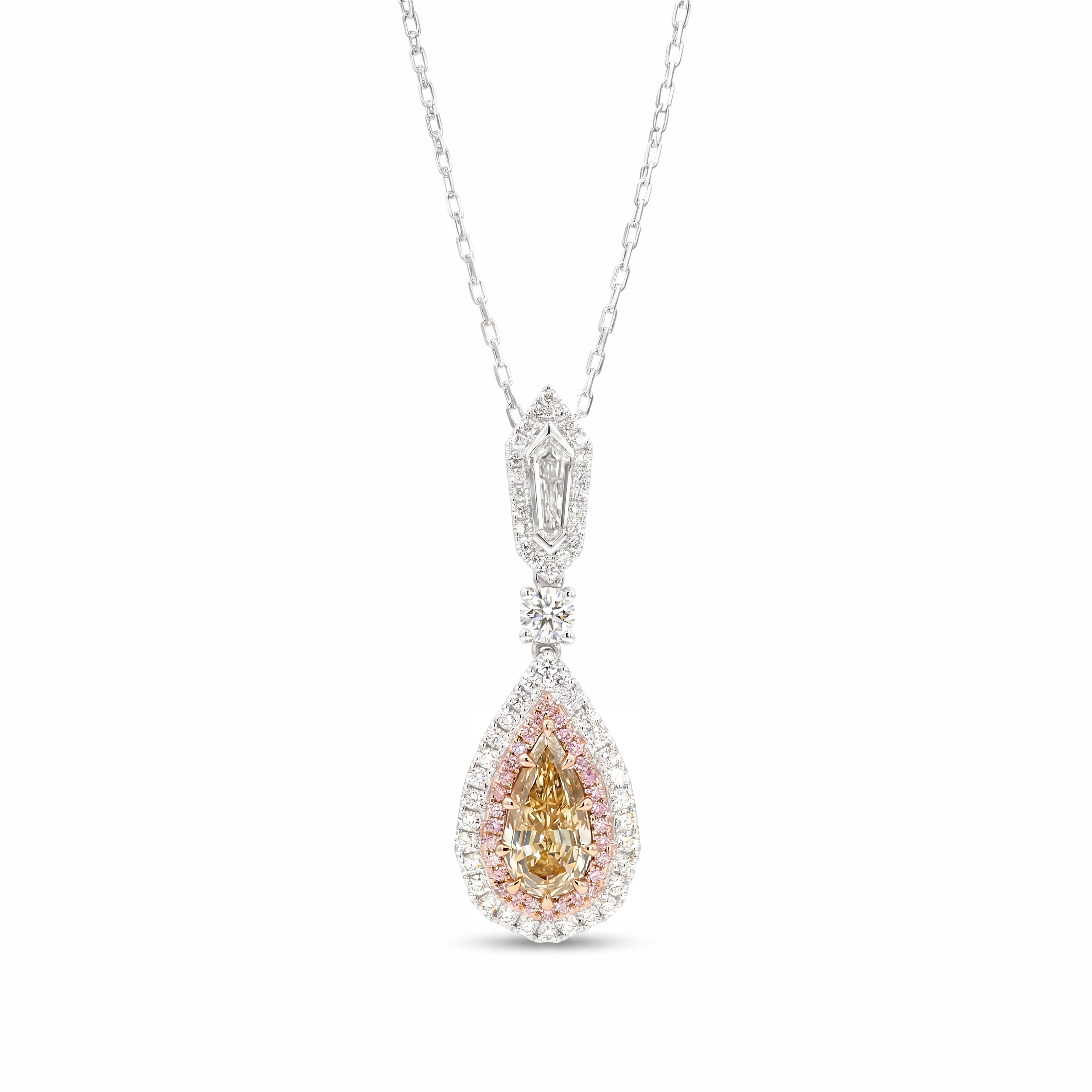 Natural Yellow Kite Diamond Pendant | GIA CERTIFIED
