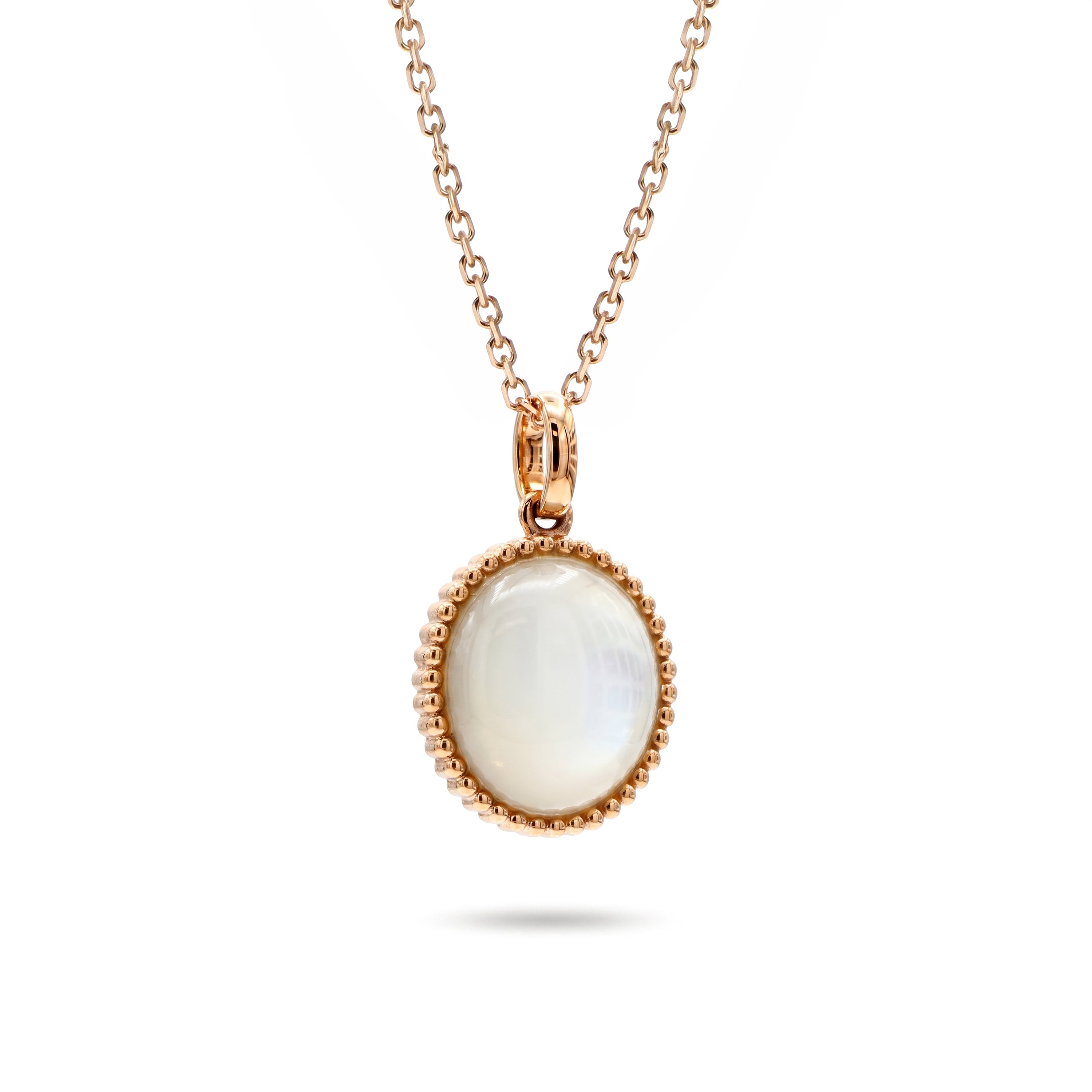 Natural Mother of Pearl & Diamond Pendant