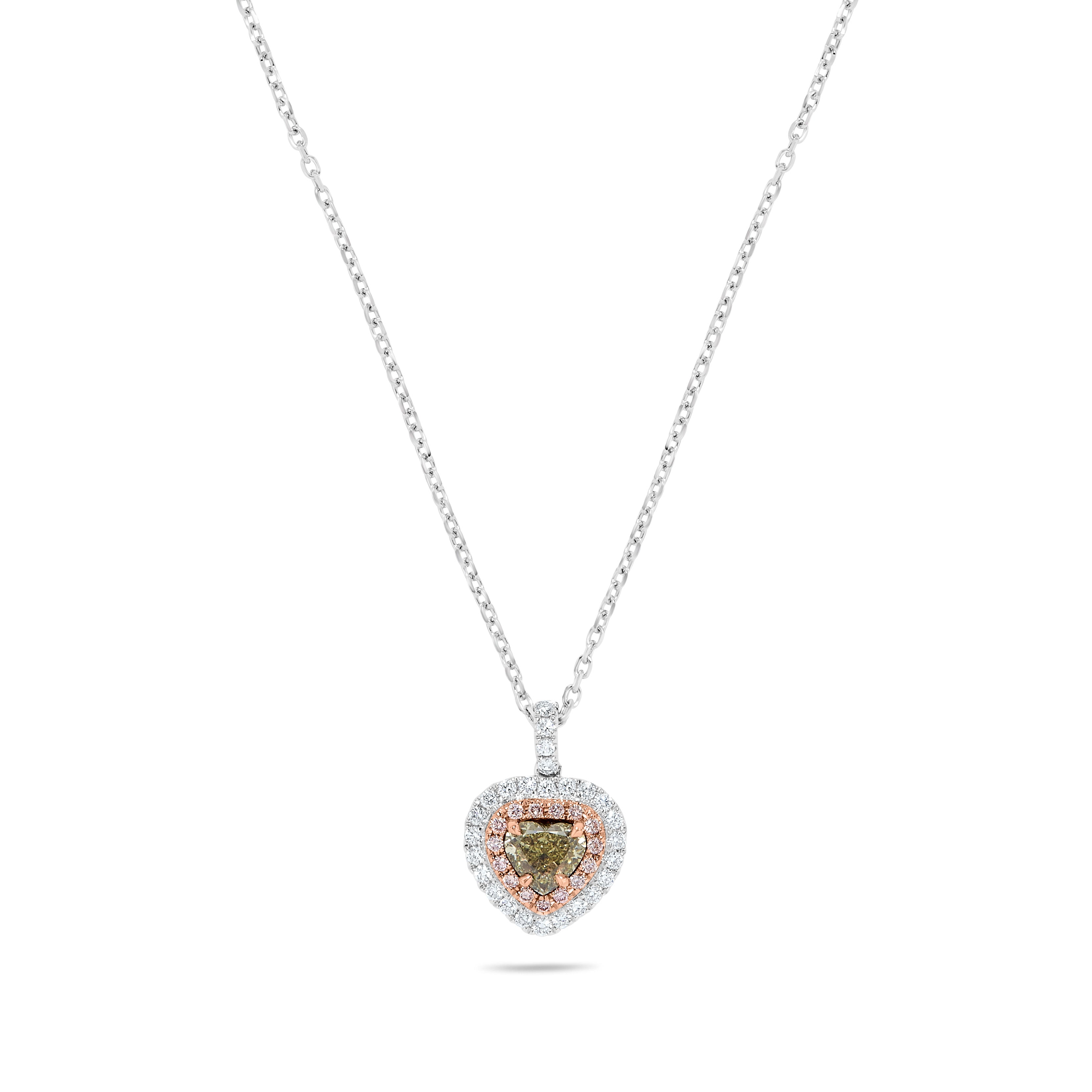 GIA Yellow Heart & Pink Diamond Pendant JPG007GH