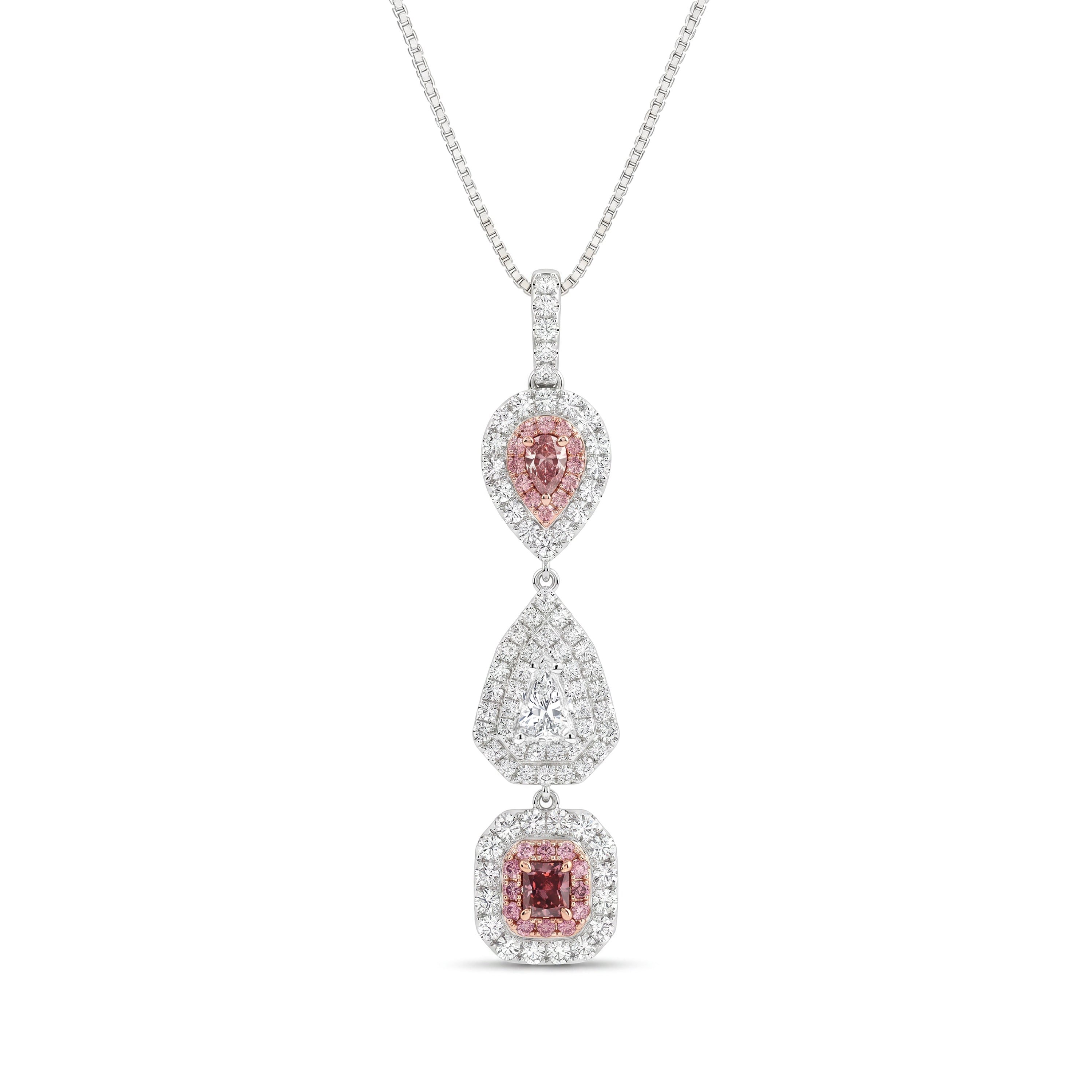 Natural Pink Diamond Drop Pendant | GIA Certified