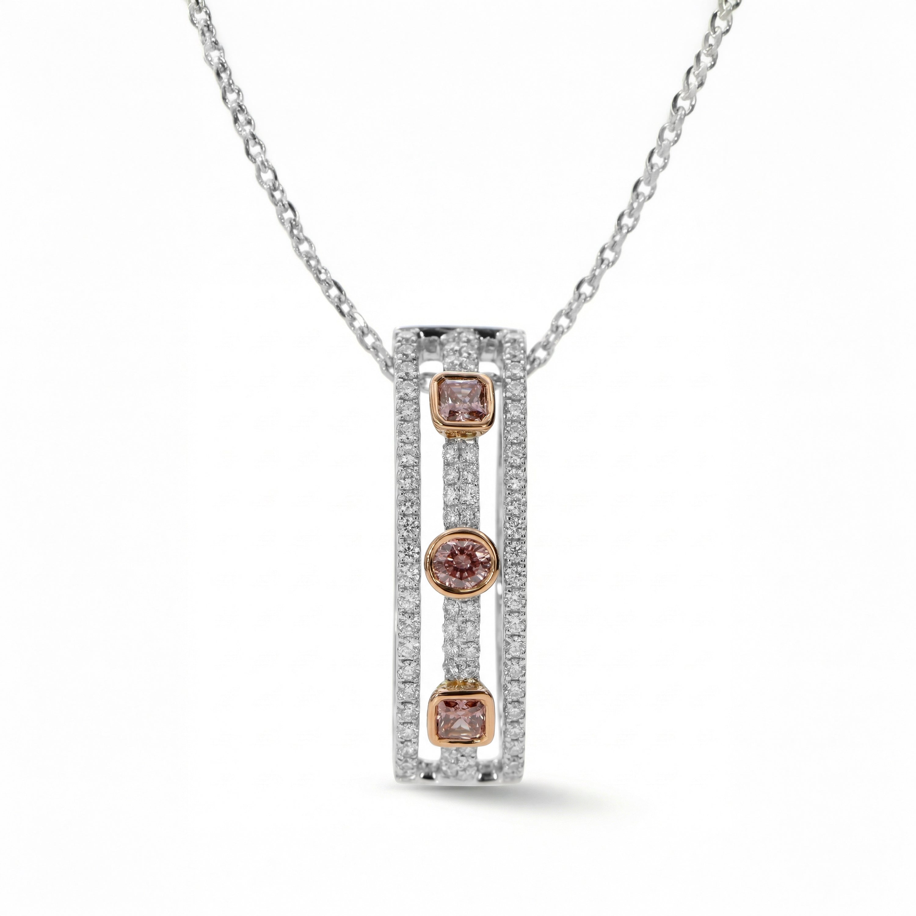 Natural Purple Diamond Bezel Pendant | GIA Certified