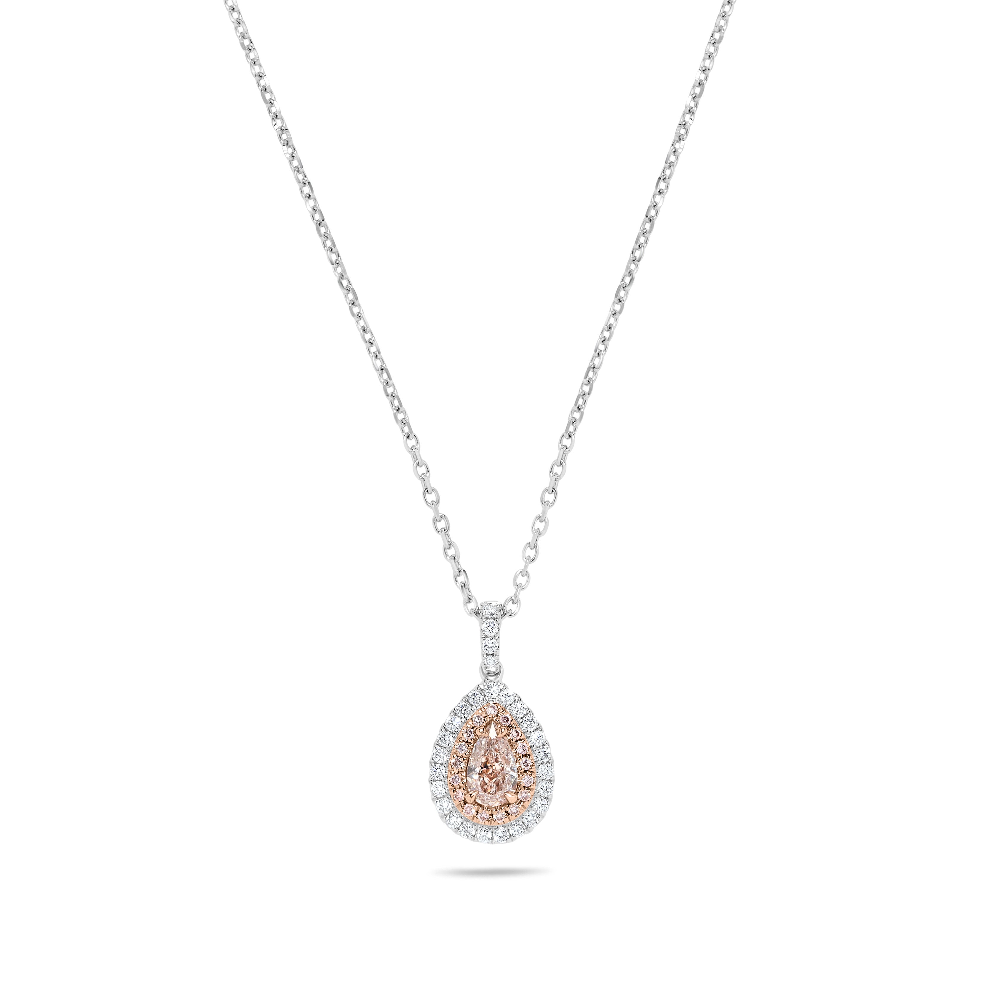 GIA Pink Pear Cut Diamond Pendant JPP082GH