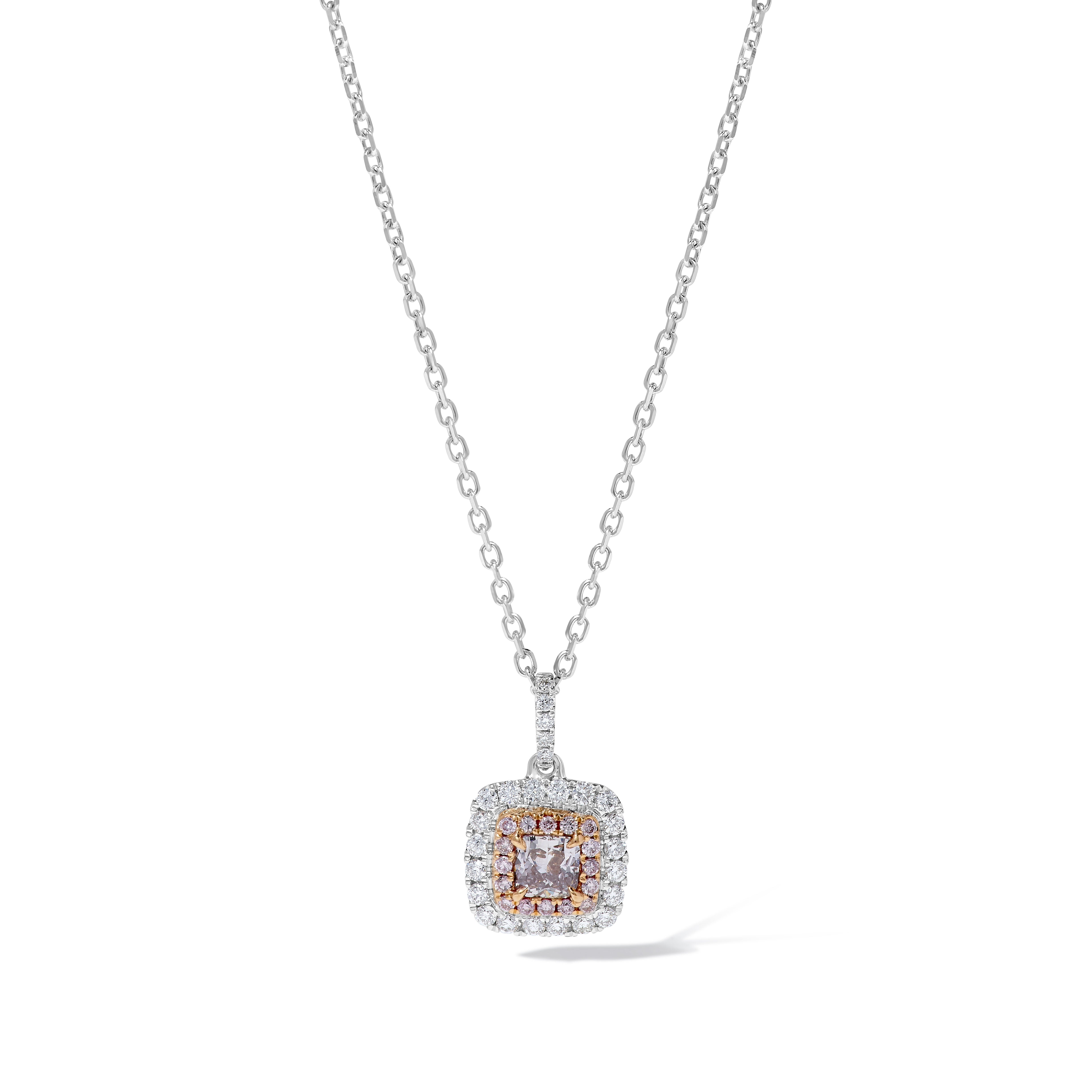 GIA Pink Cushion Cut Diamond Pendant JPP092GH