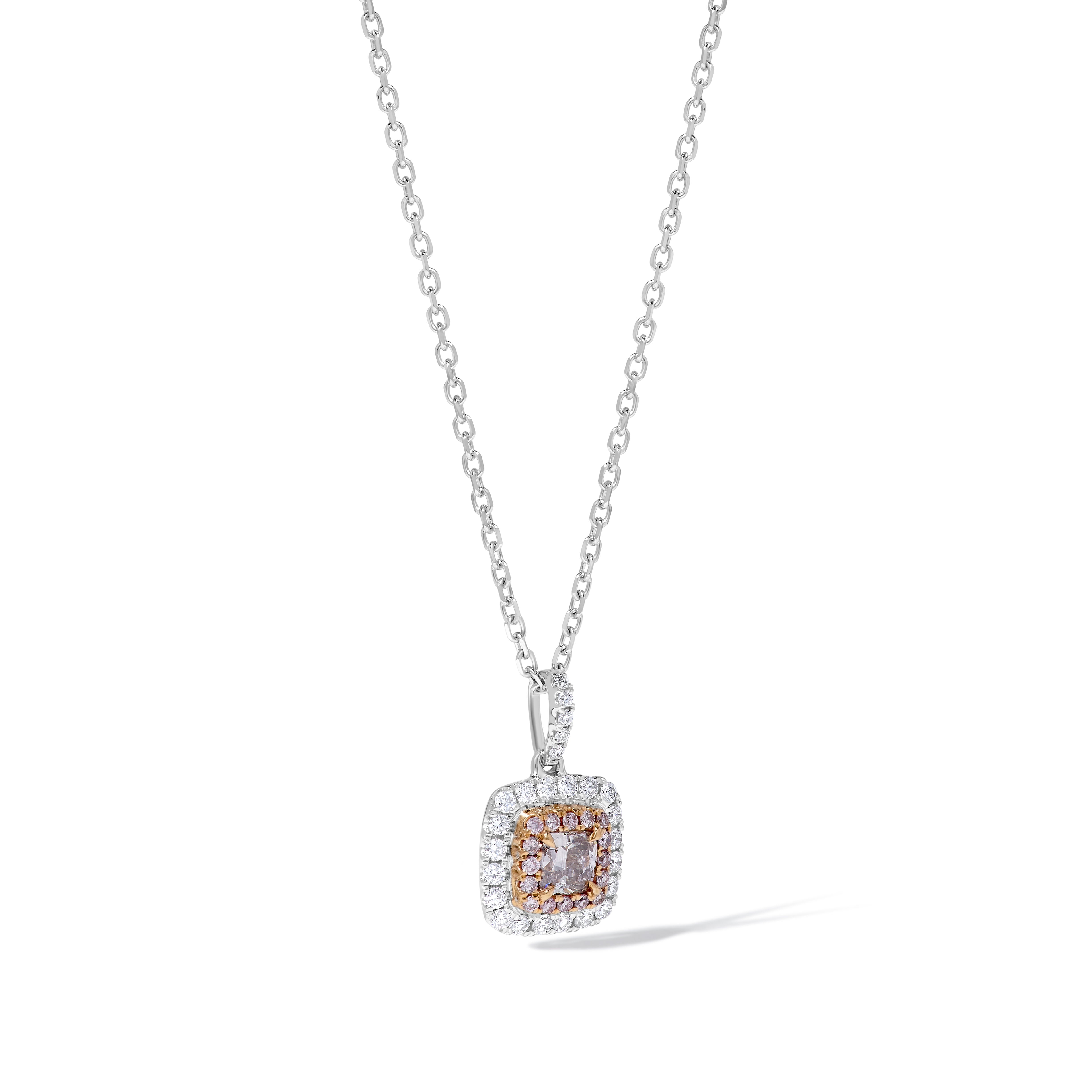 GIA Pink Cushion Cut Diamond Pendant JPP092GH