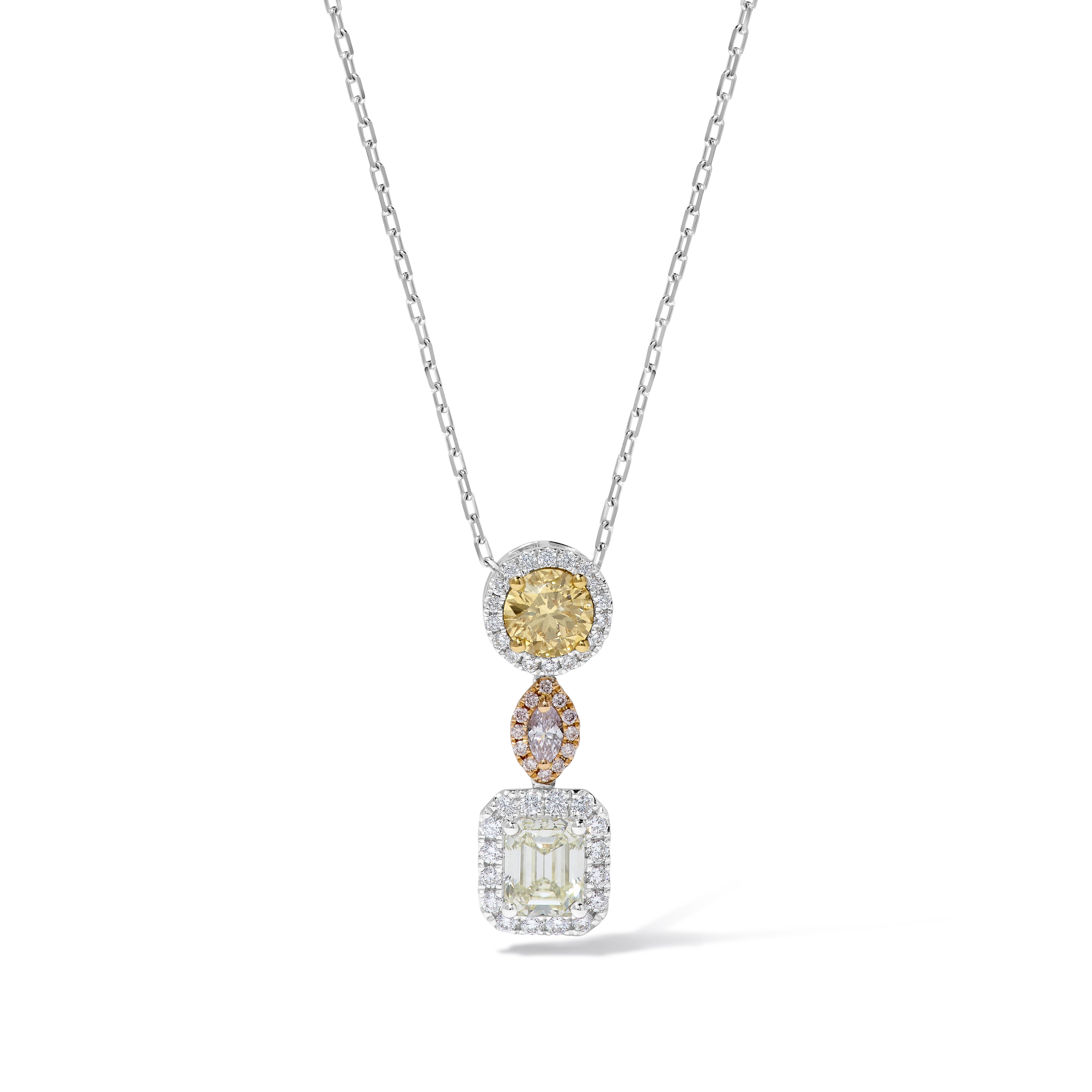 GIA Fancy Mix Diamond Pendant JPP109GH