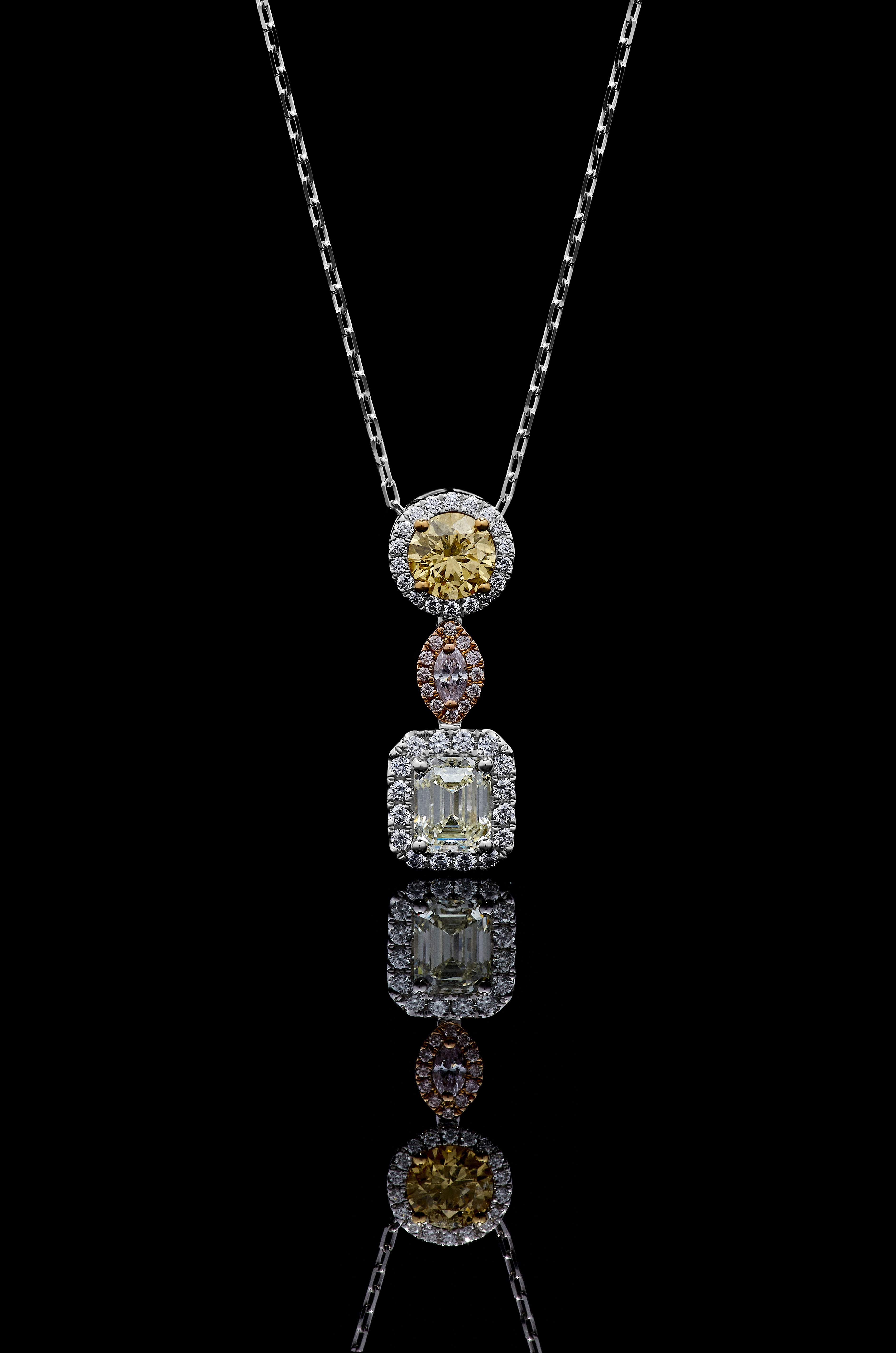 GIA Fancy Mix Diamond Pendant JPP109GH