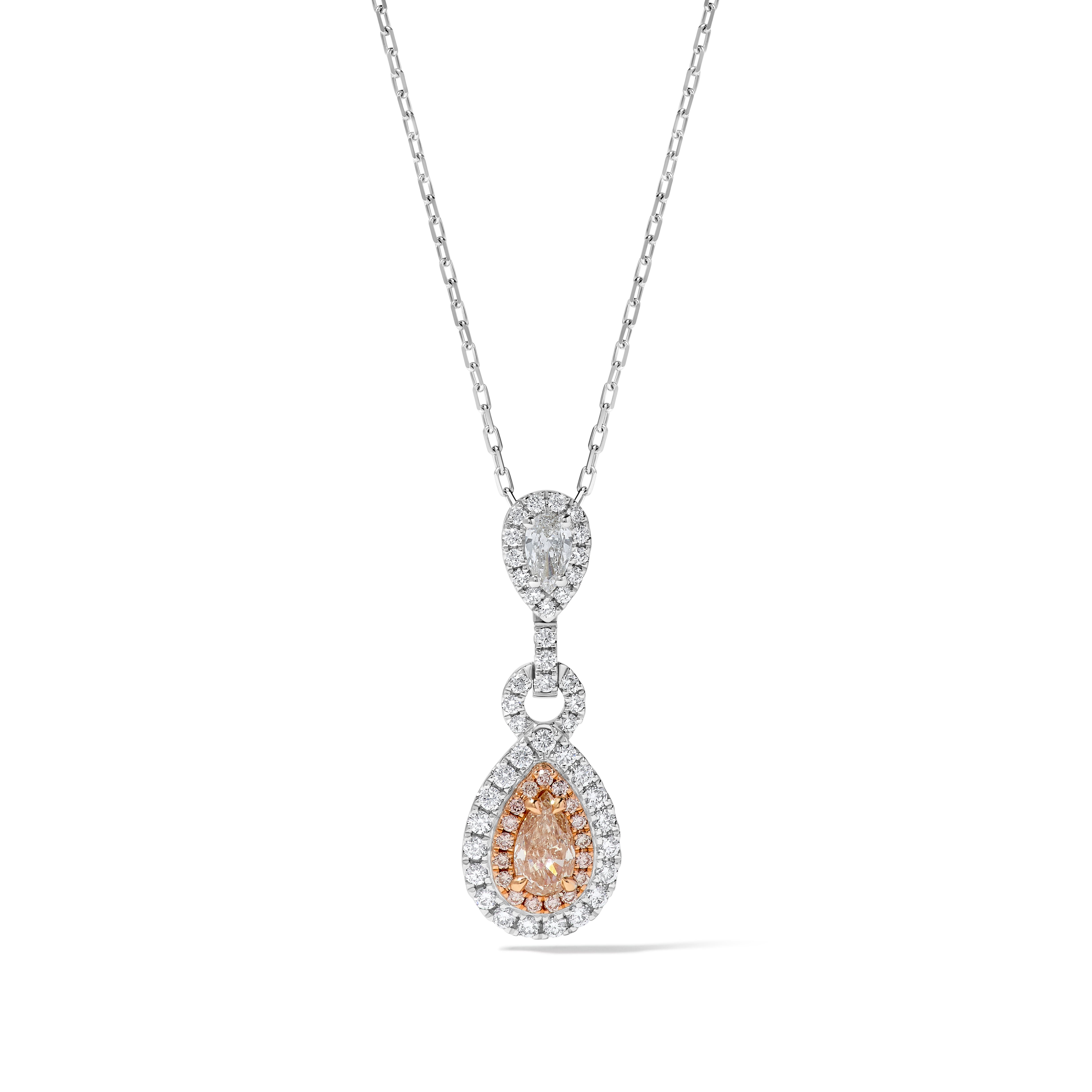 Pink Pear Diamond Pendant JPP113GH