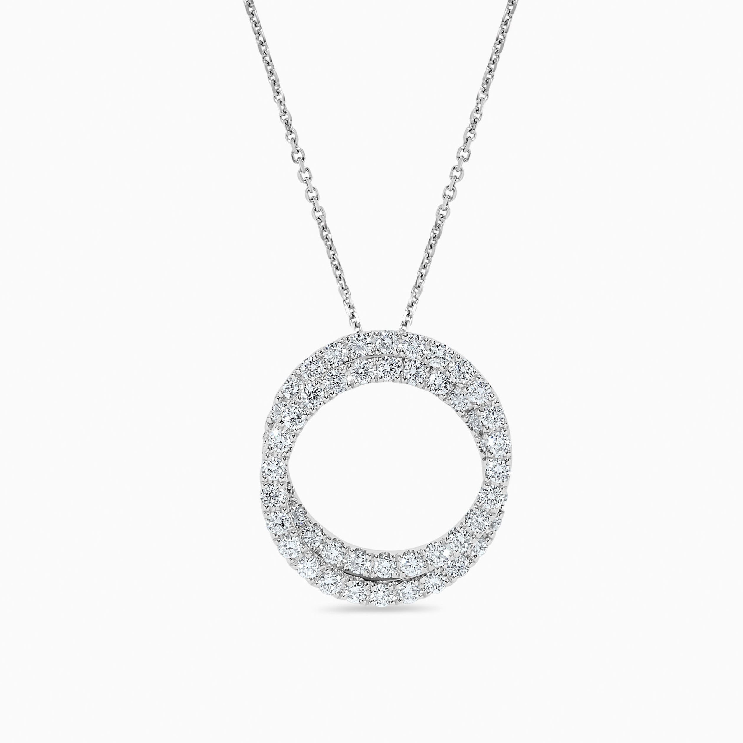 White Diamond Circle Pendant JPW019GP