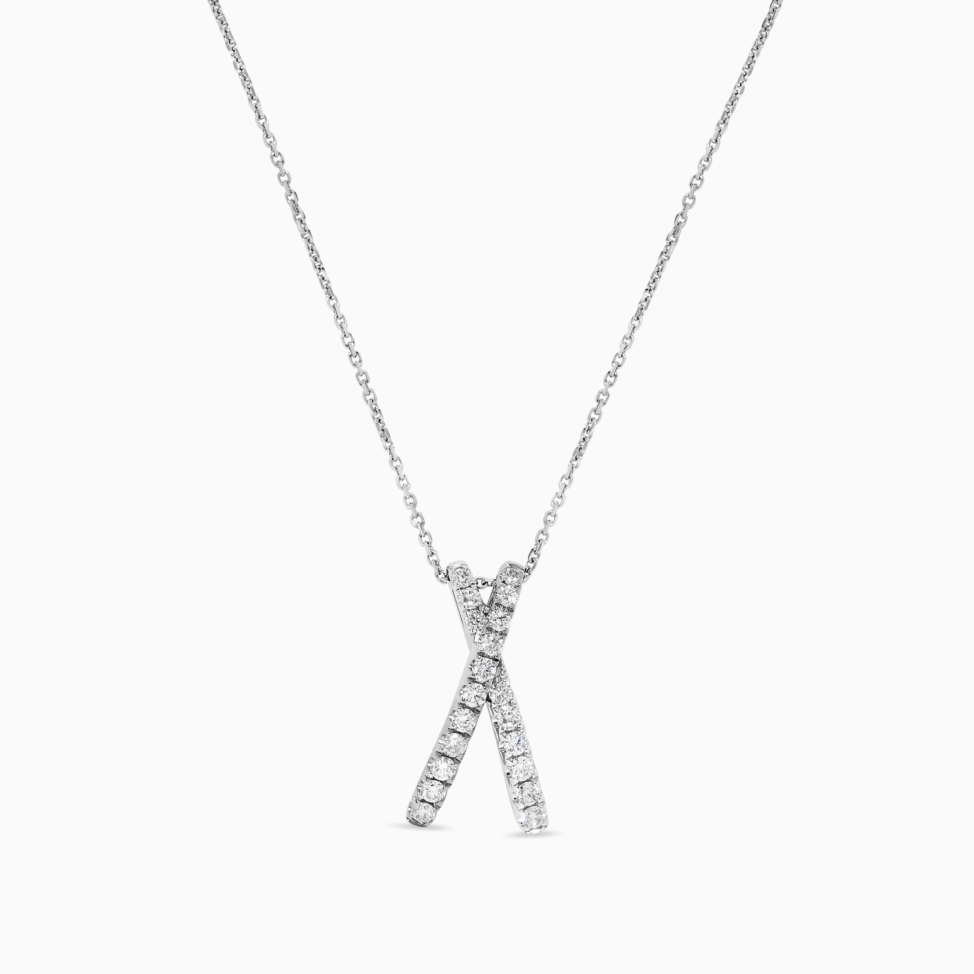 White Diamond "X" Pendant JPW020GP