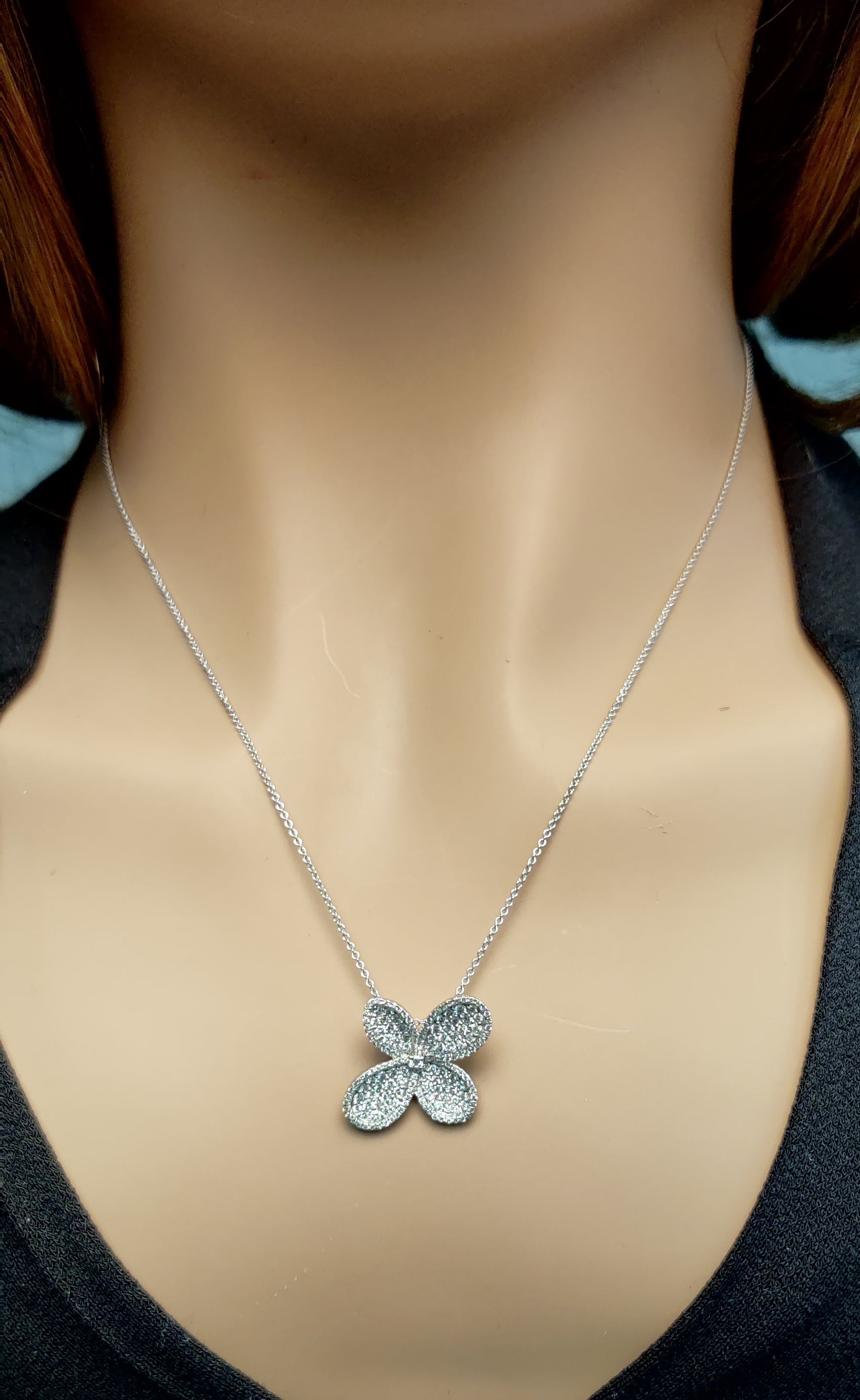Natural White Round Diamond Pendant product image 5